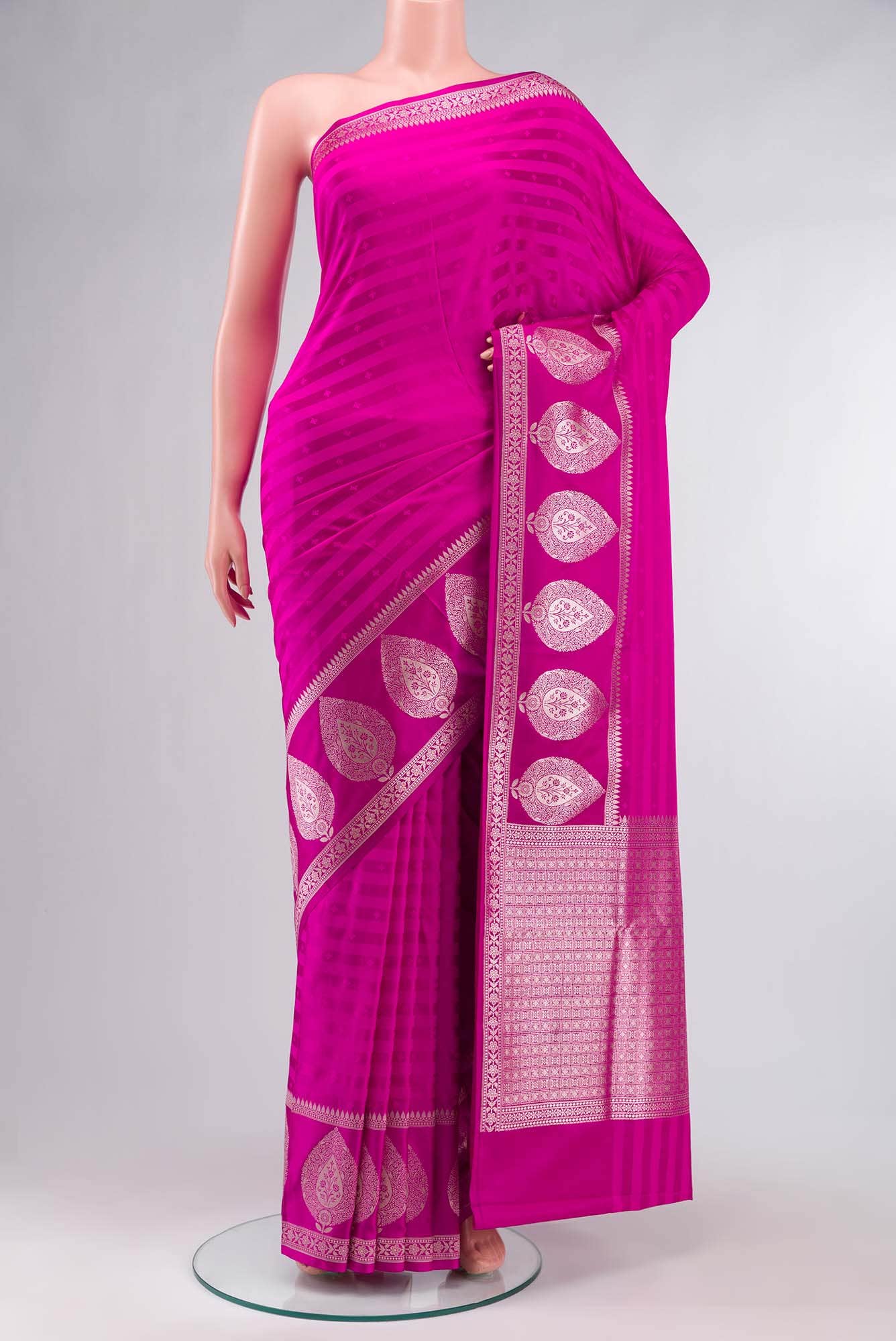 Pink Blended Banarasi Silk Saree