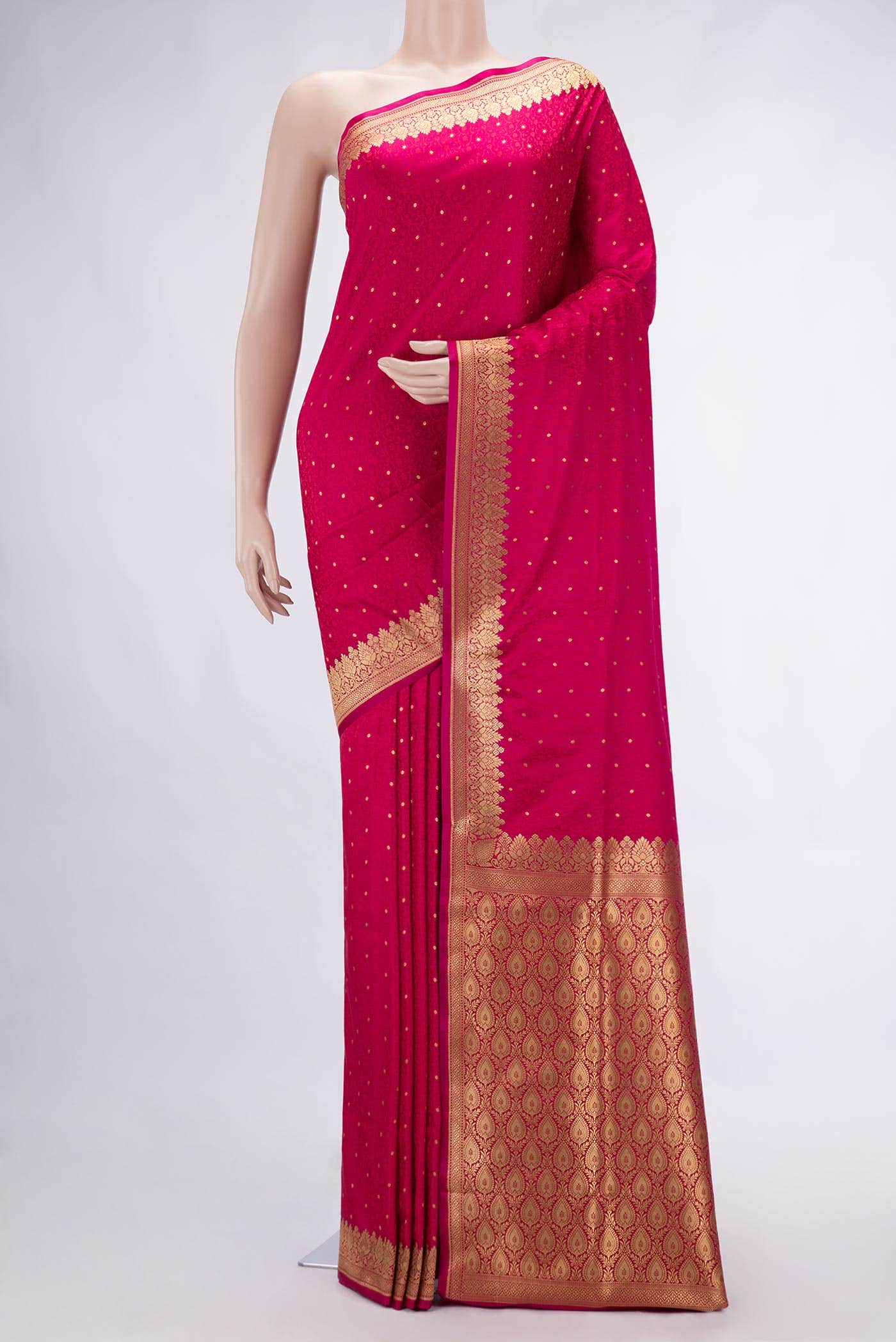 Pink Dual Tone Blended Banarasi Silk Saree
