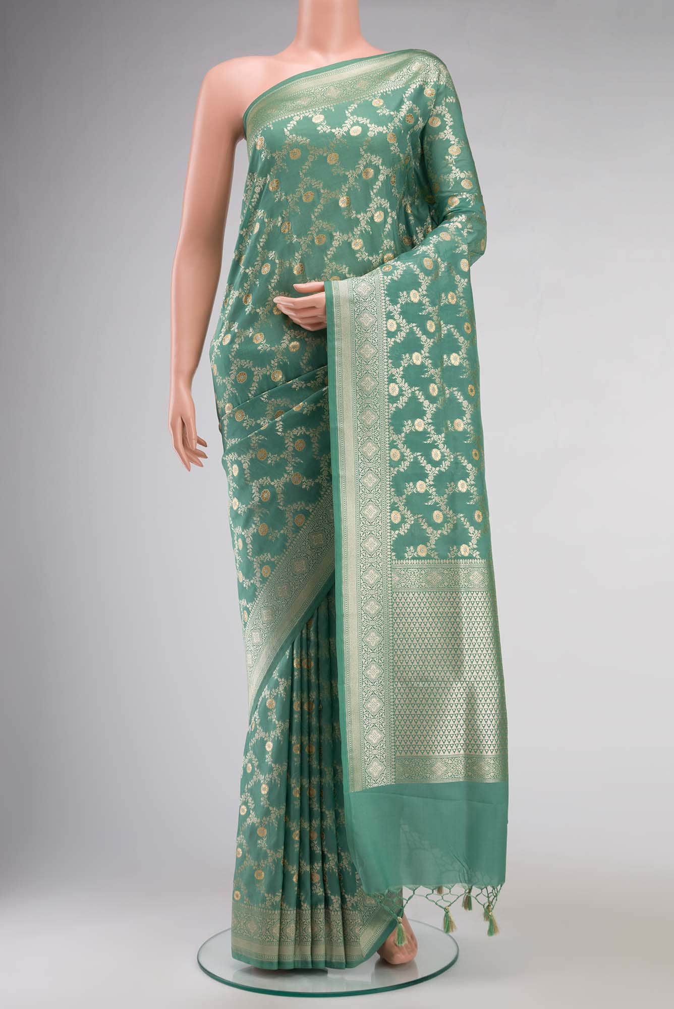 Green Blended Banarasi Silk Saree