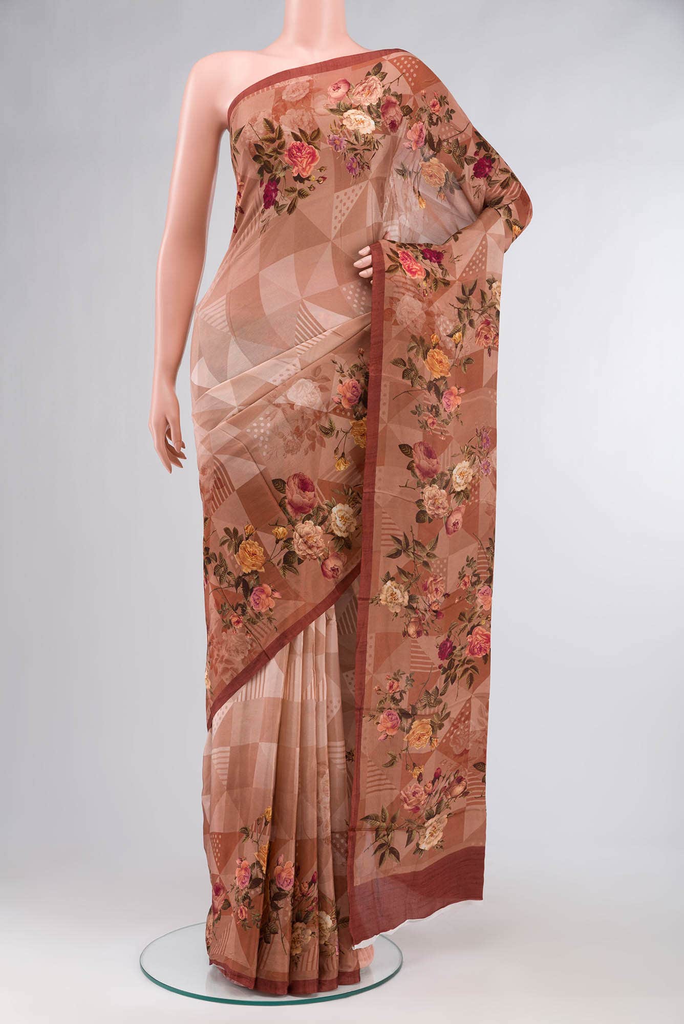Multi Blended Viscose Crepe Saree