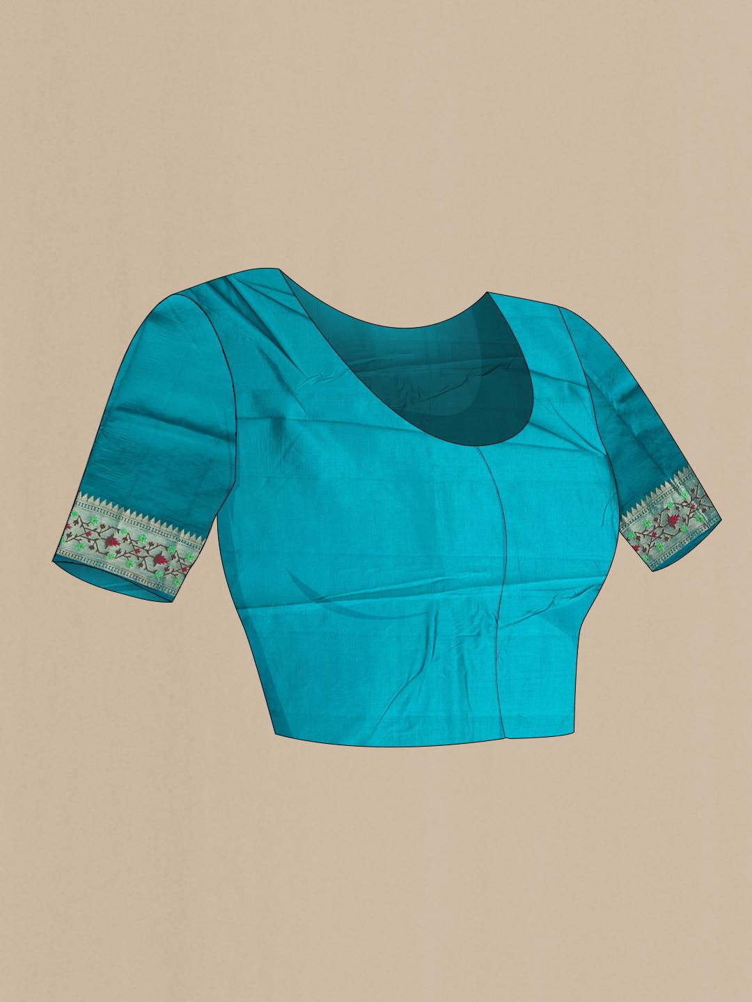 Blue Dual Tone Tussar Silk Saree