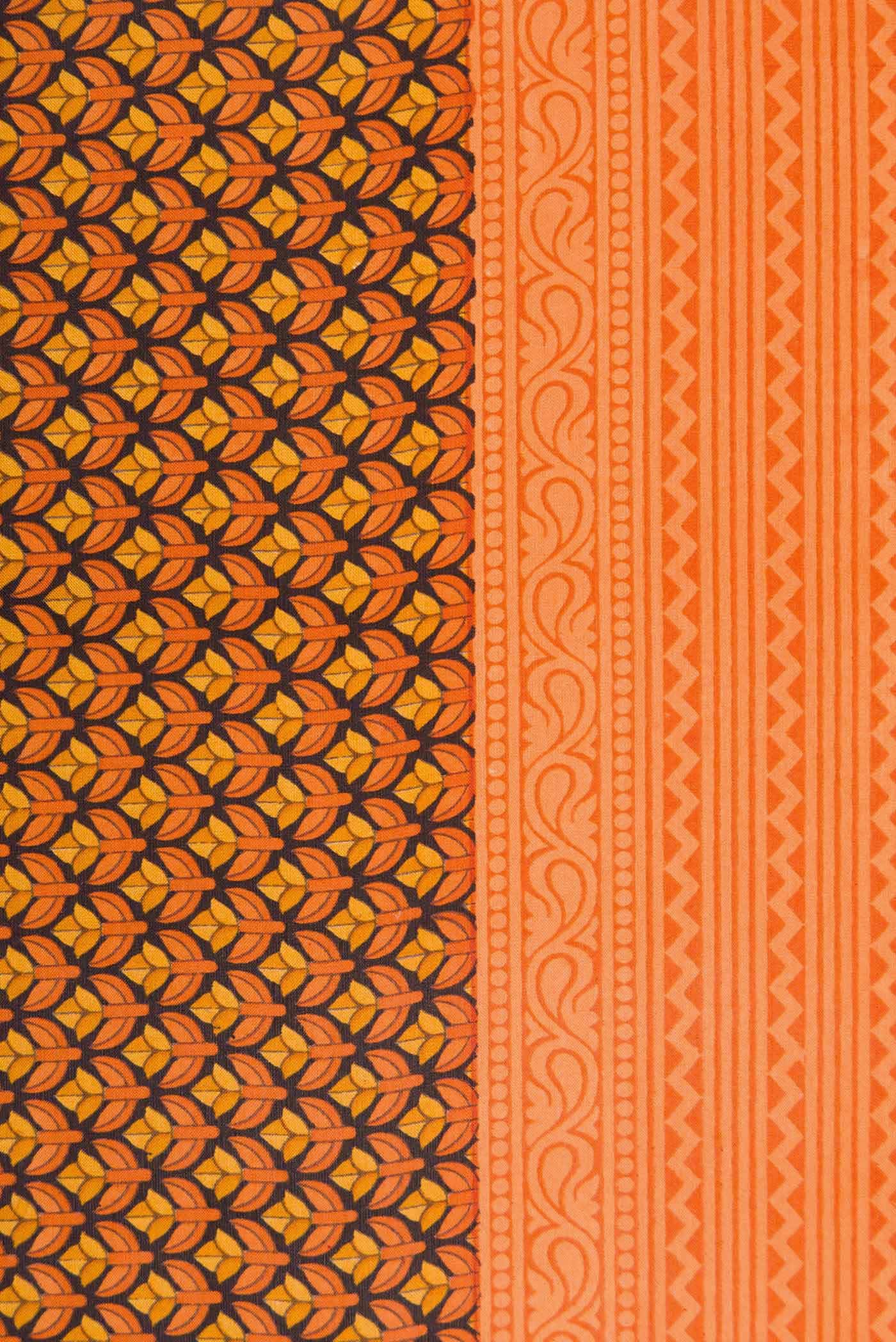 Navy Blue Printed Silk Saree