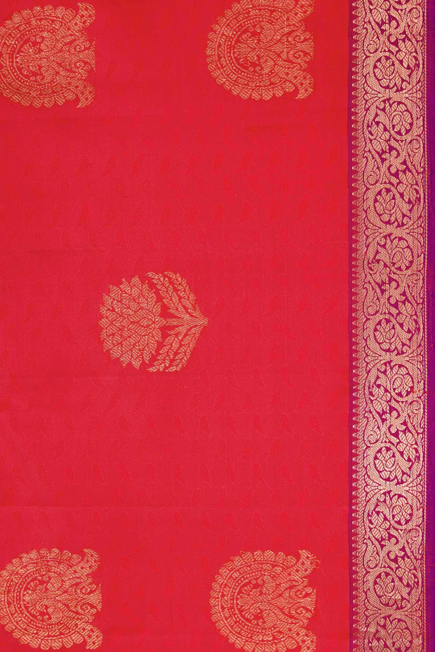 Red Dual Tone Kanchipuram Silk Saree