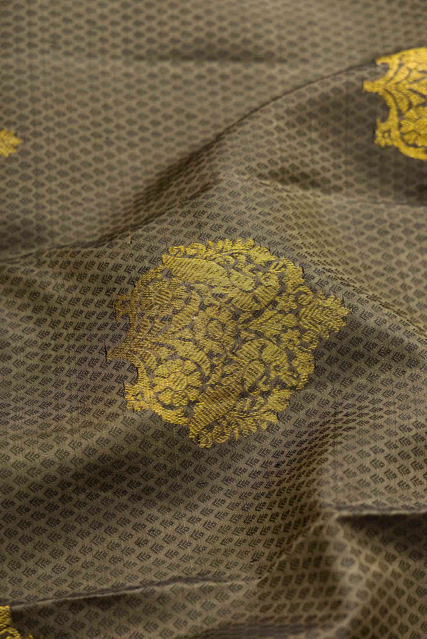 Grey Dual Tone Kanchipuram Silk Saree