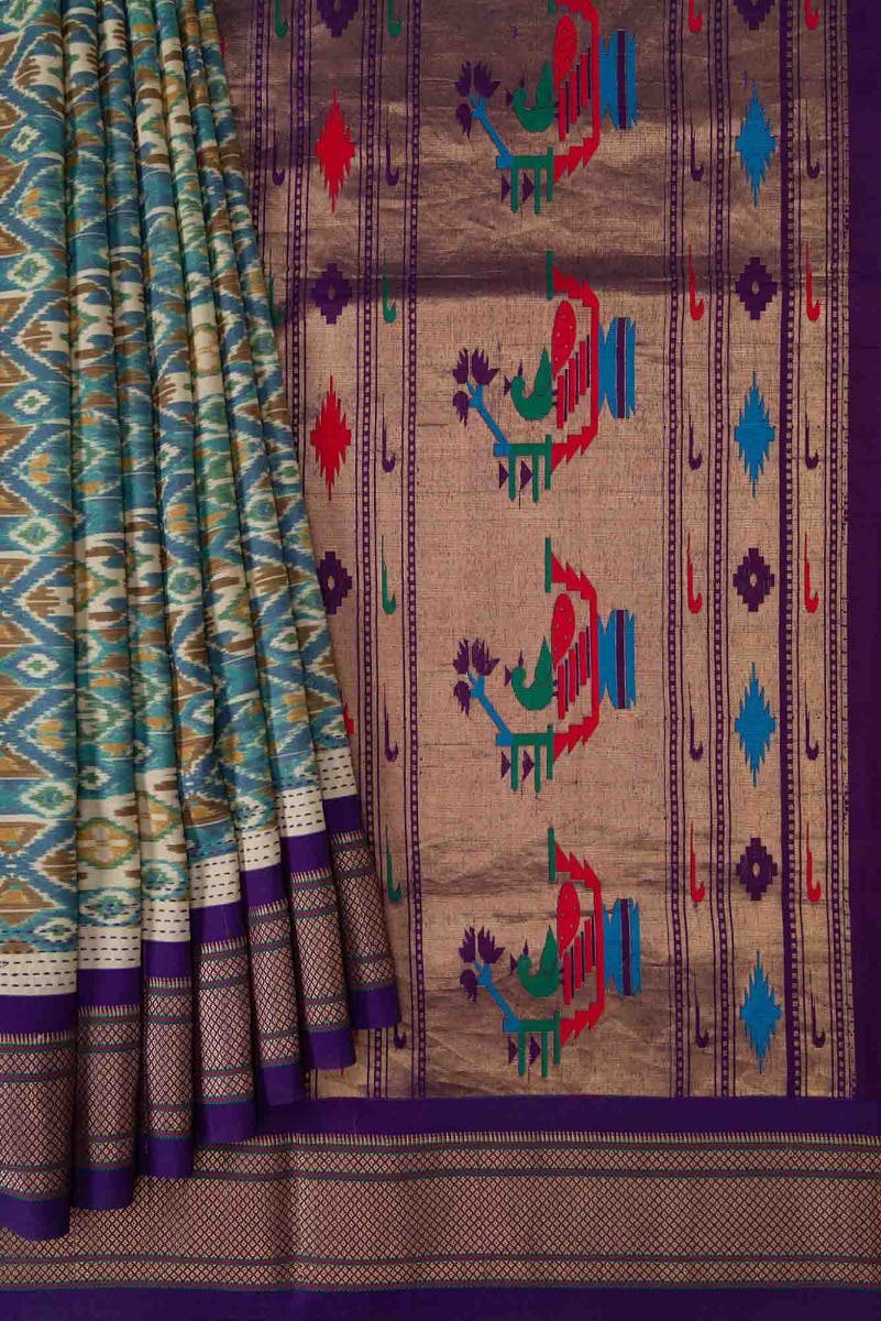 Grey Dual Tone Kanchipuram Silk Saree