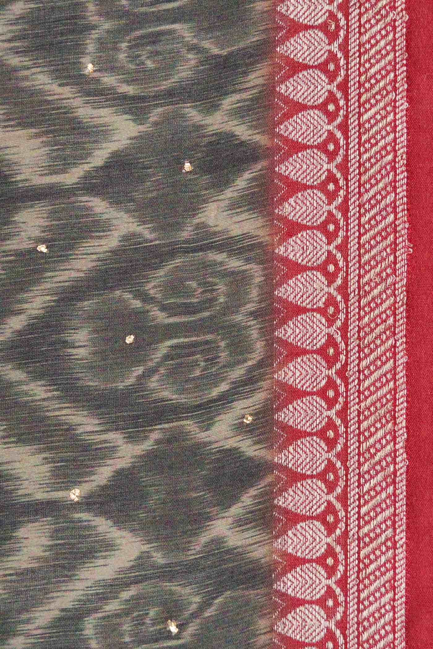 Green Tussar Silk Saree