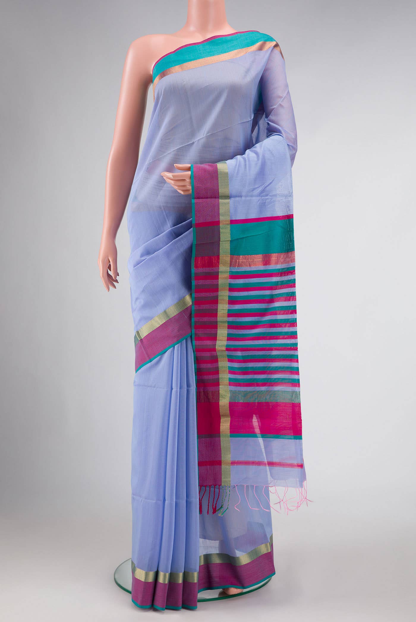 Lavender Blended Chanderi Silk Saree