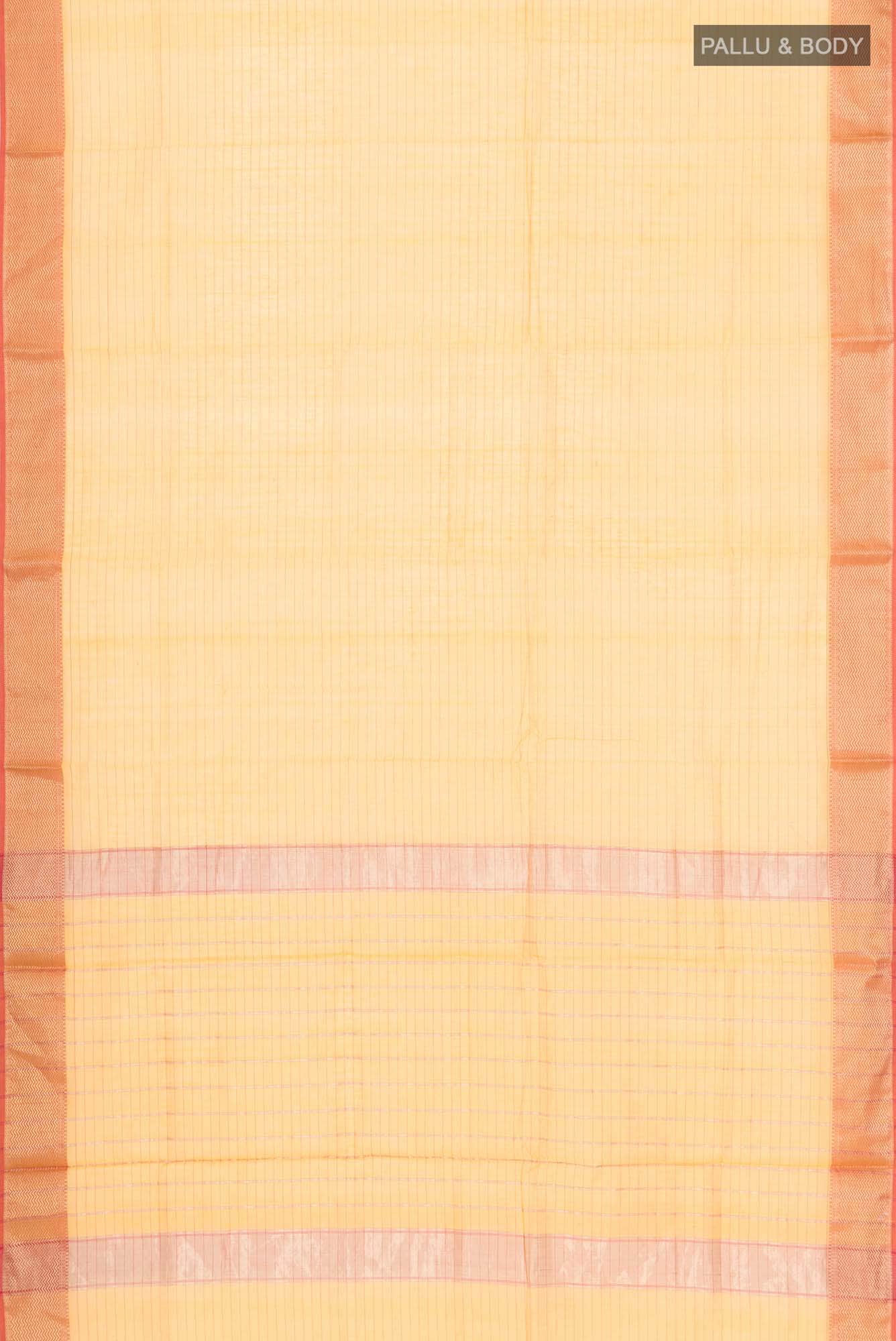 Yellow Chanderi Silk Saree