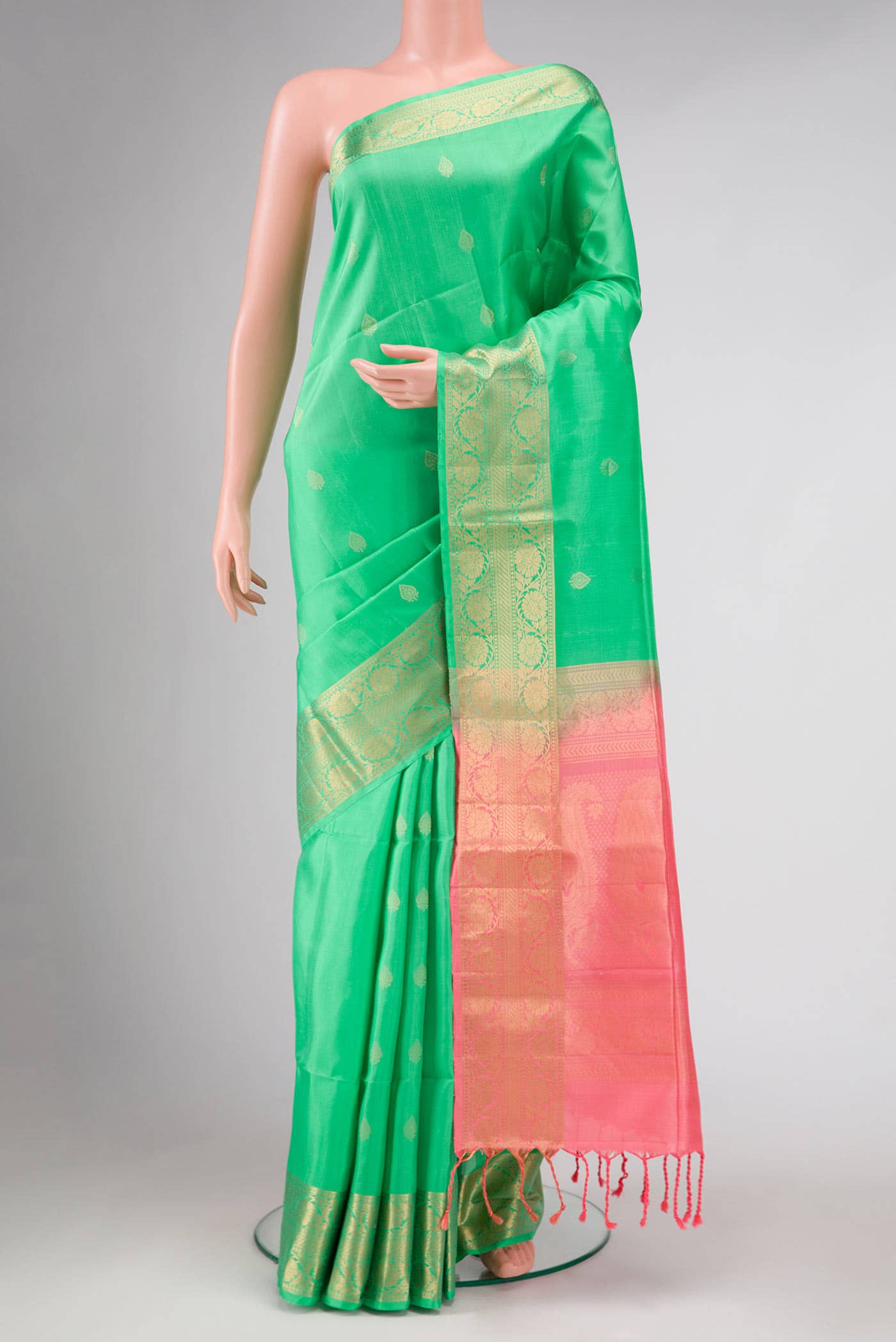 Sea Green Soft Silk Saree