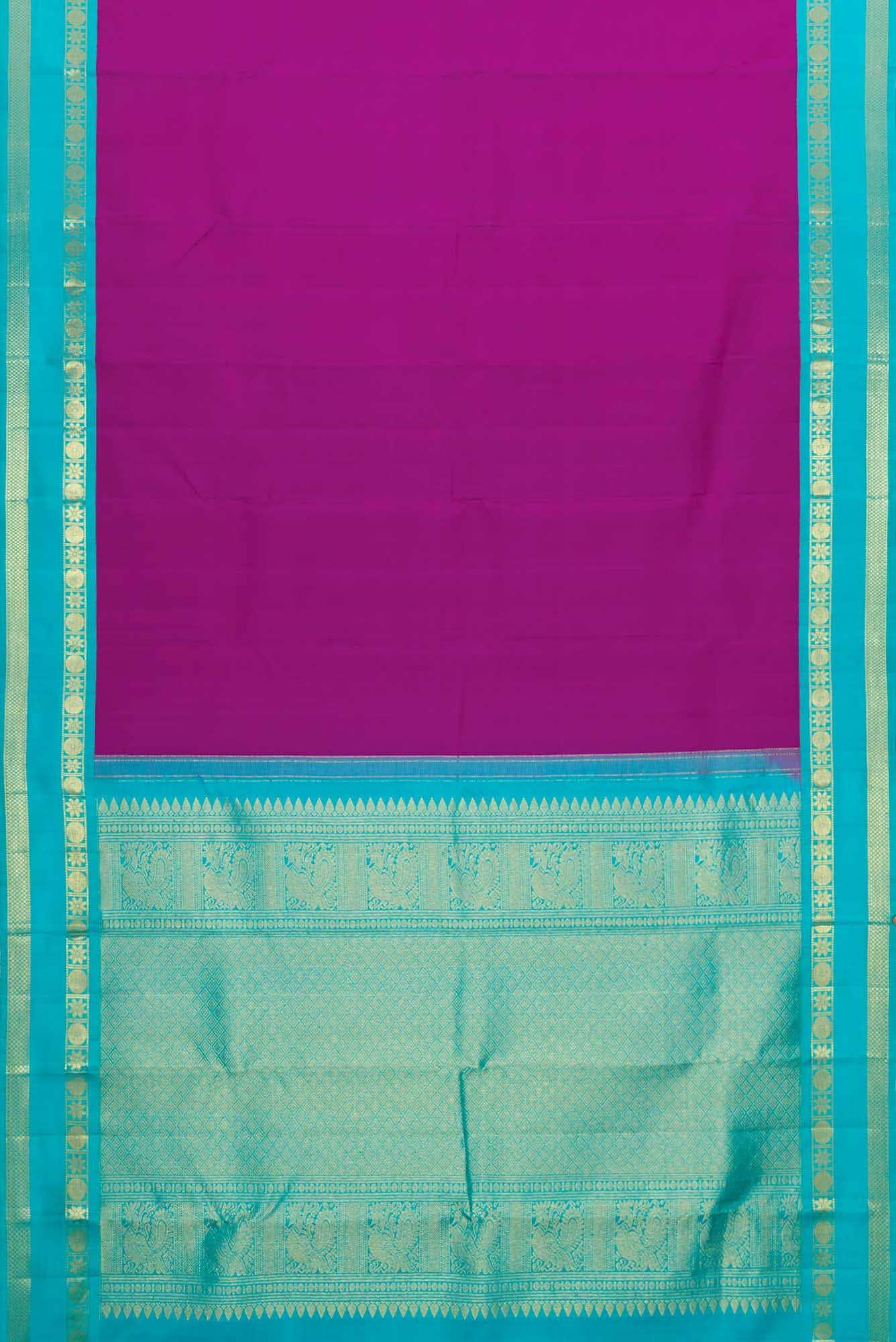 Purple Dual Tone Kanchipuram Silk Saree