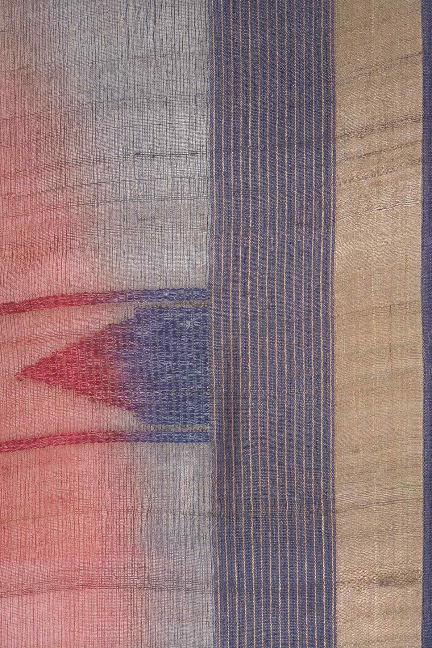 Brown Tussar Silk Saree