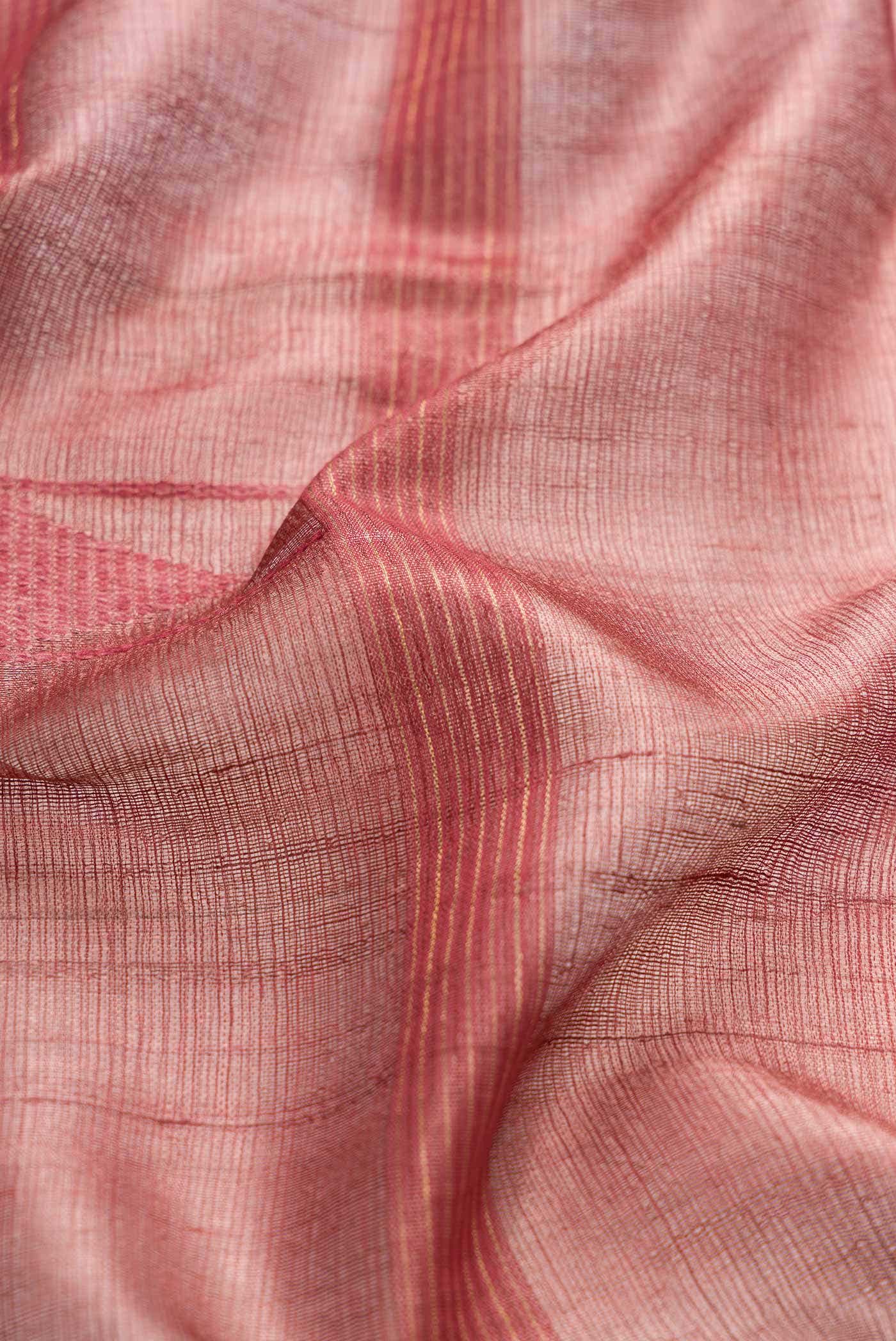 Brown Tussar Silk Saree