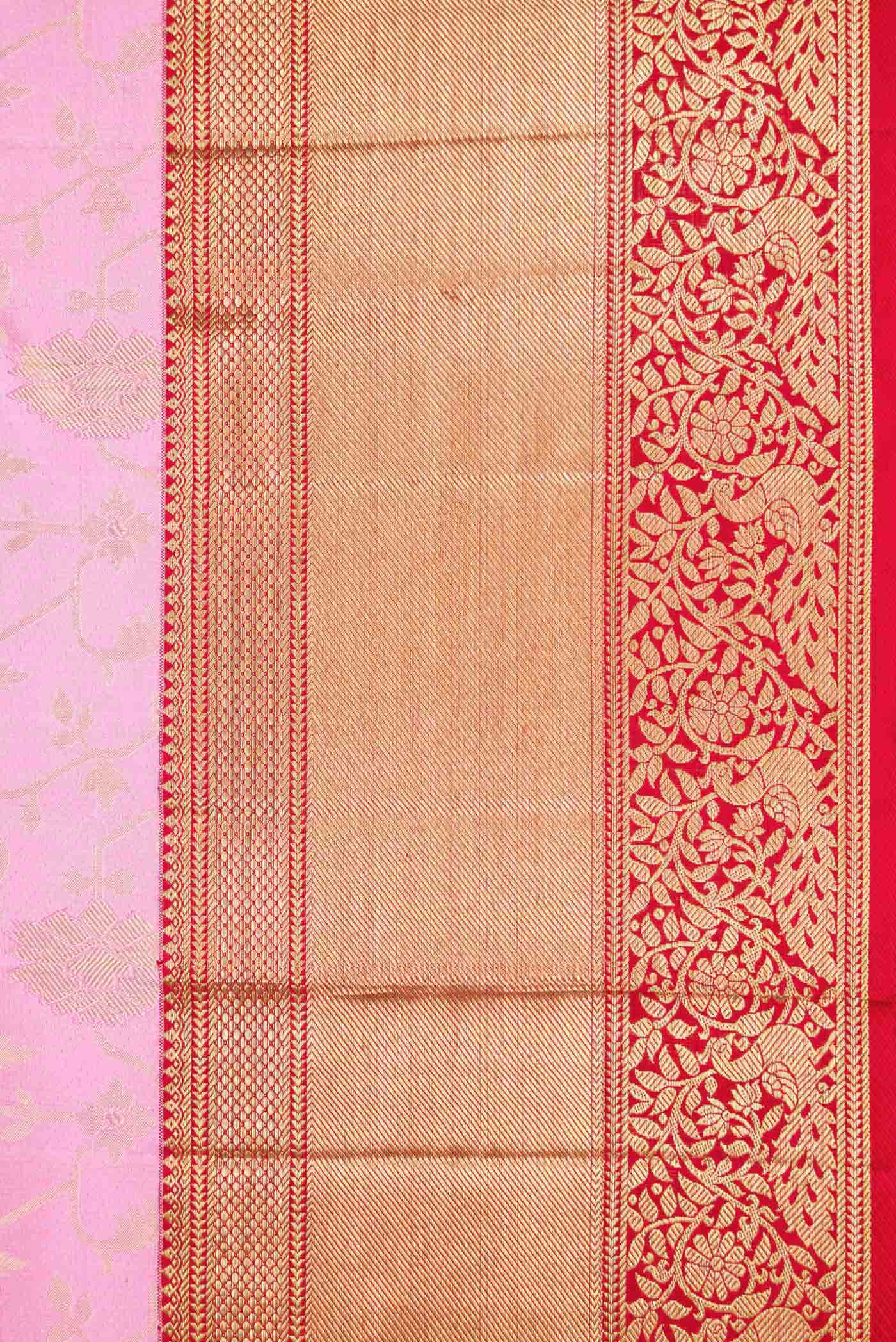 Pink Kanchipuram Silk Saree