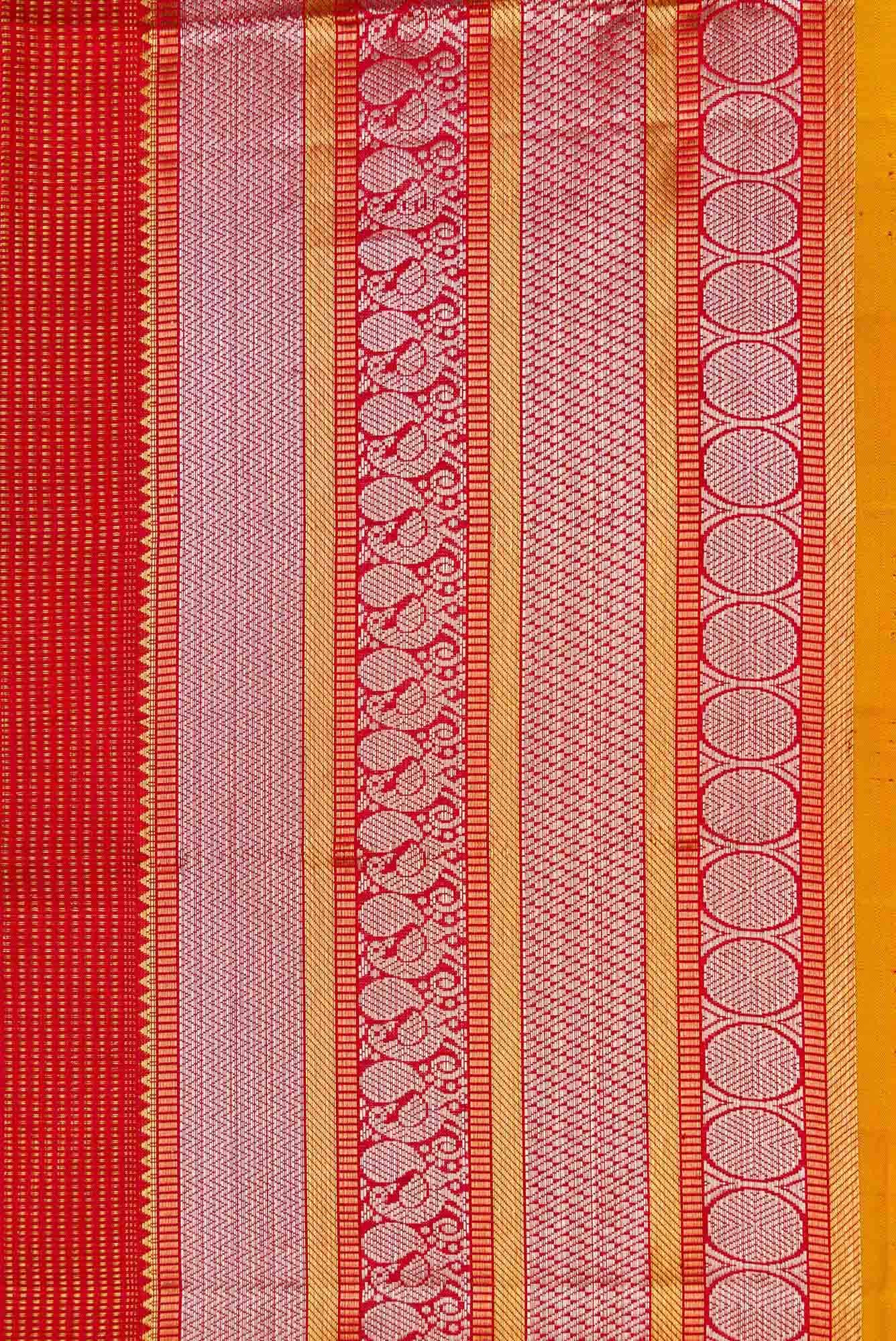 Red Dual Tone Kanchipuram Silk Saree
