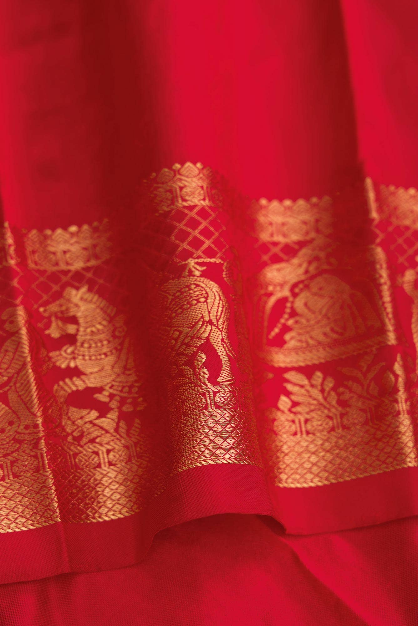 Sandal Dual Tone Double Ikat Saree
