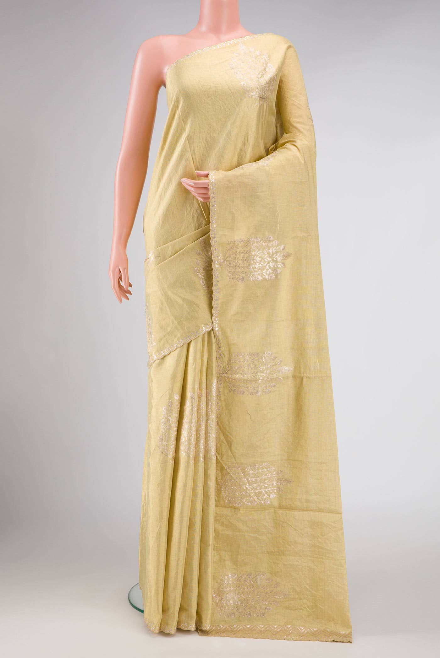 Gold Dual Tone Tissue Silk Saree