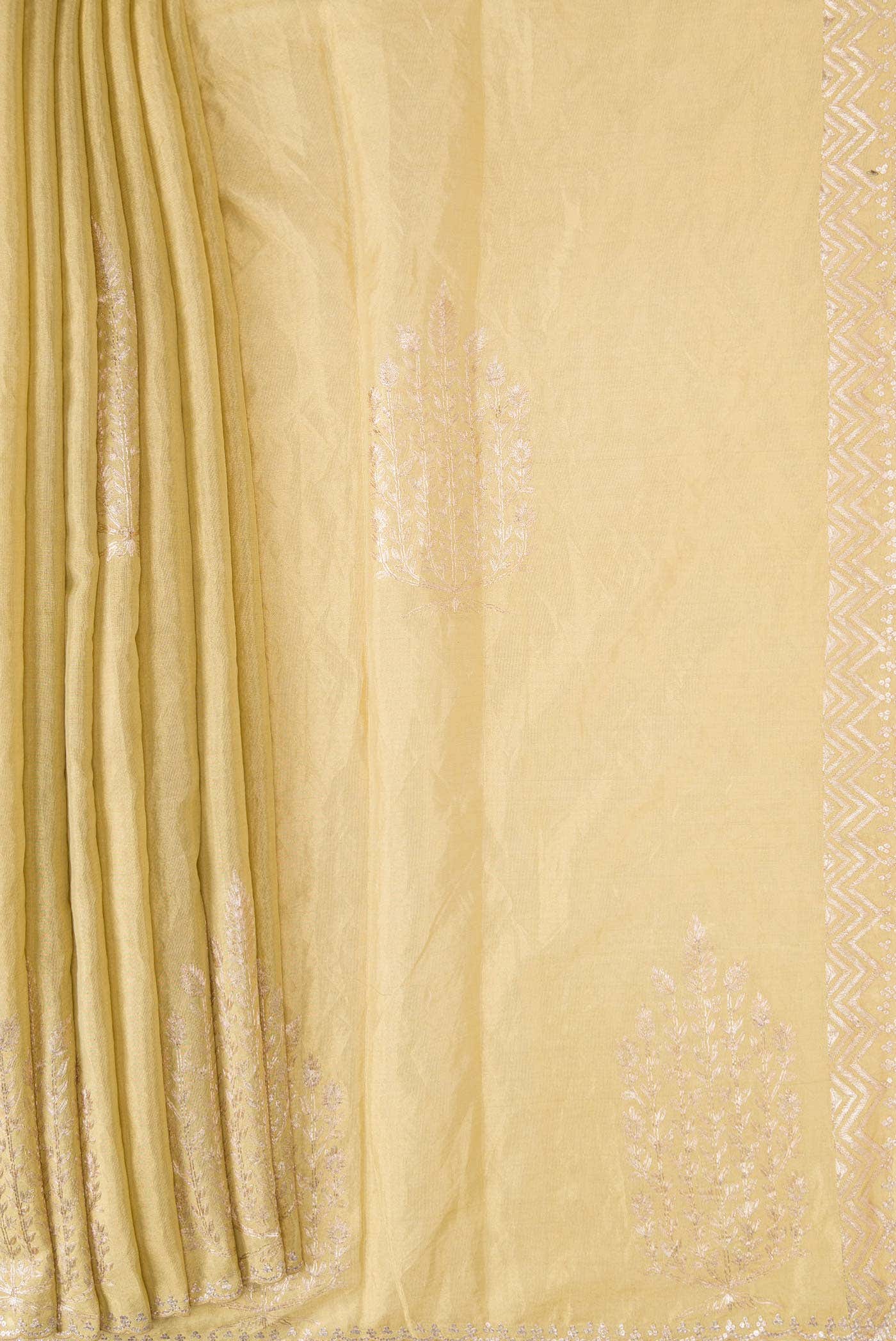 Gold Dual Tone Tissue Silk Saree