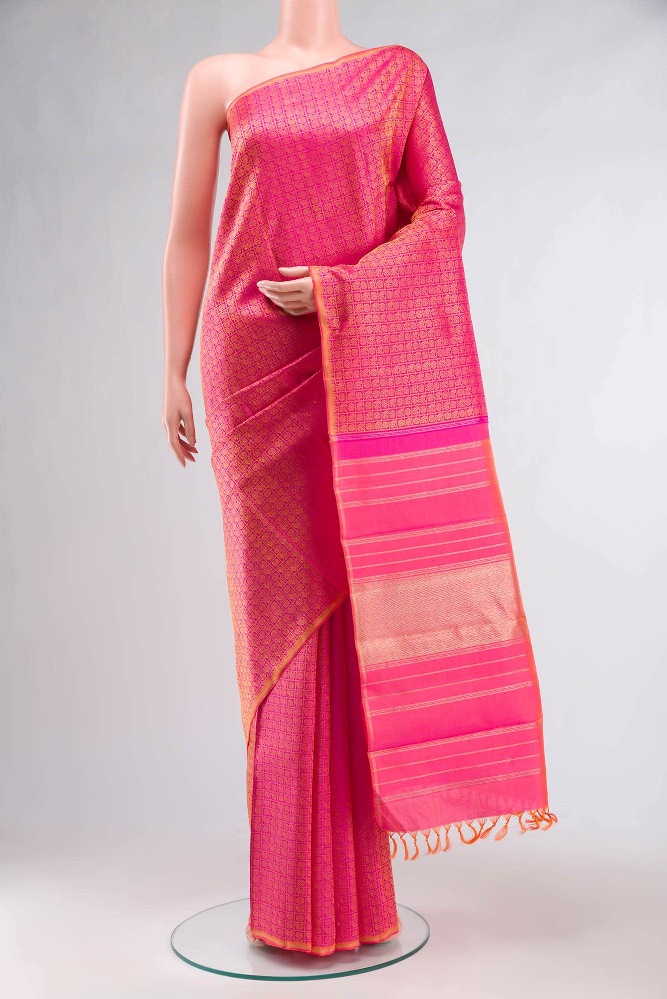 Pink Kanchipuram Silk Saree