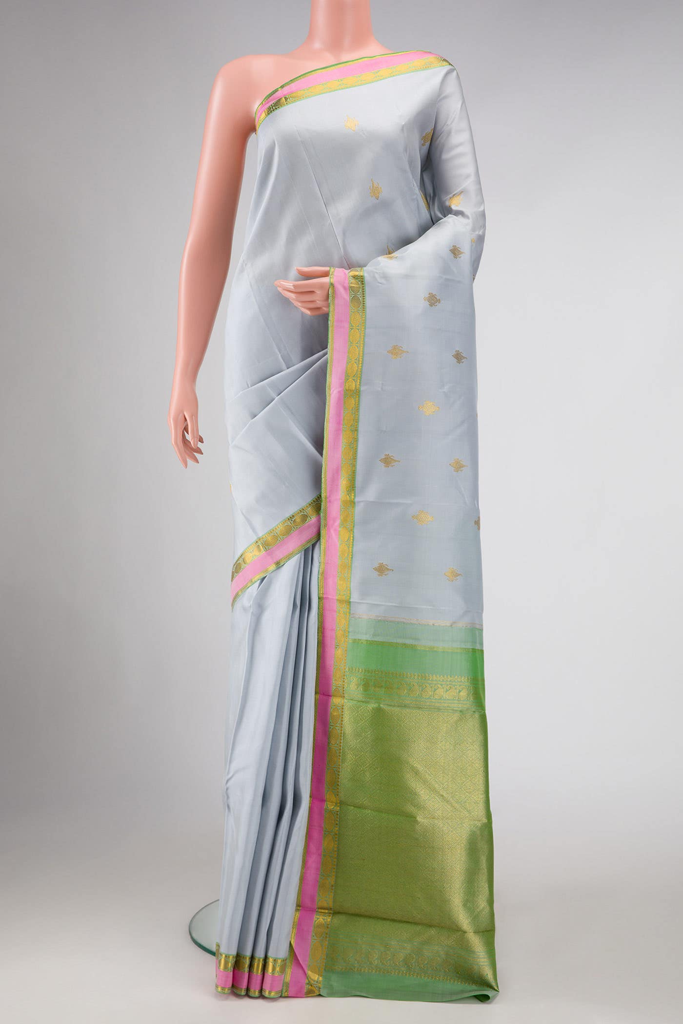 Light Blue Kanchipuram Silk Saree