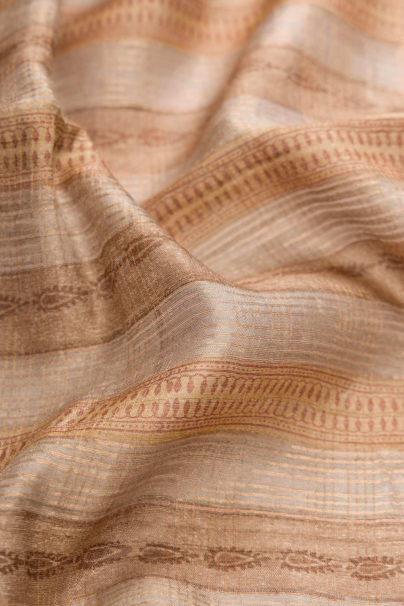 Grey Tussar Silk Saree