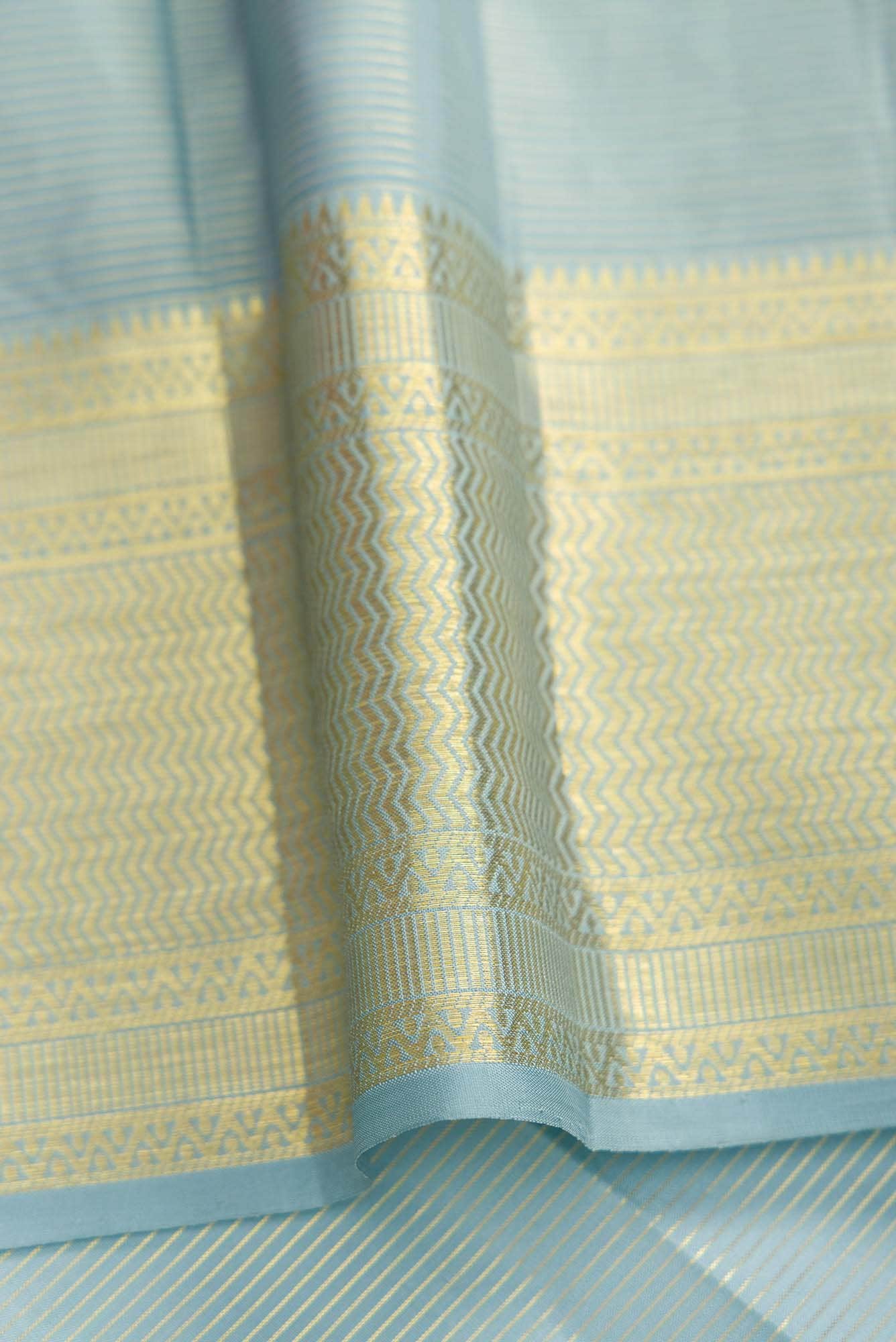 Grey Dual Tone Kanchipuram Silk Saree