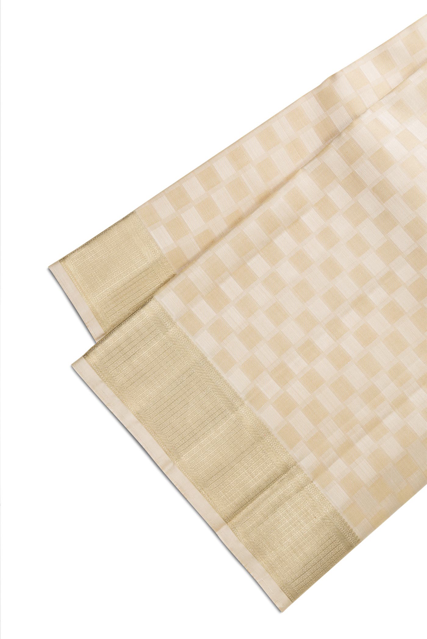 Gold Silk Dhoti With Angavastram (9X 5) Muzham