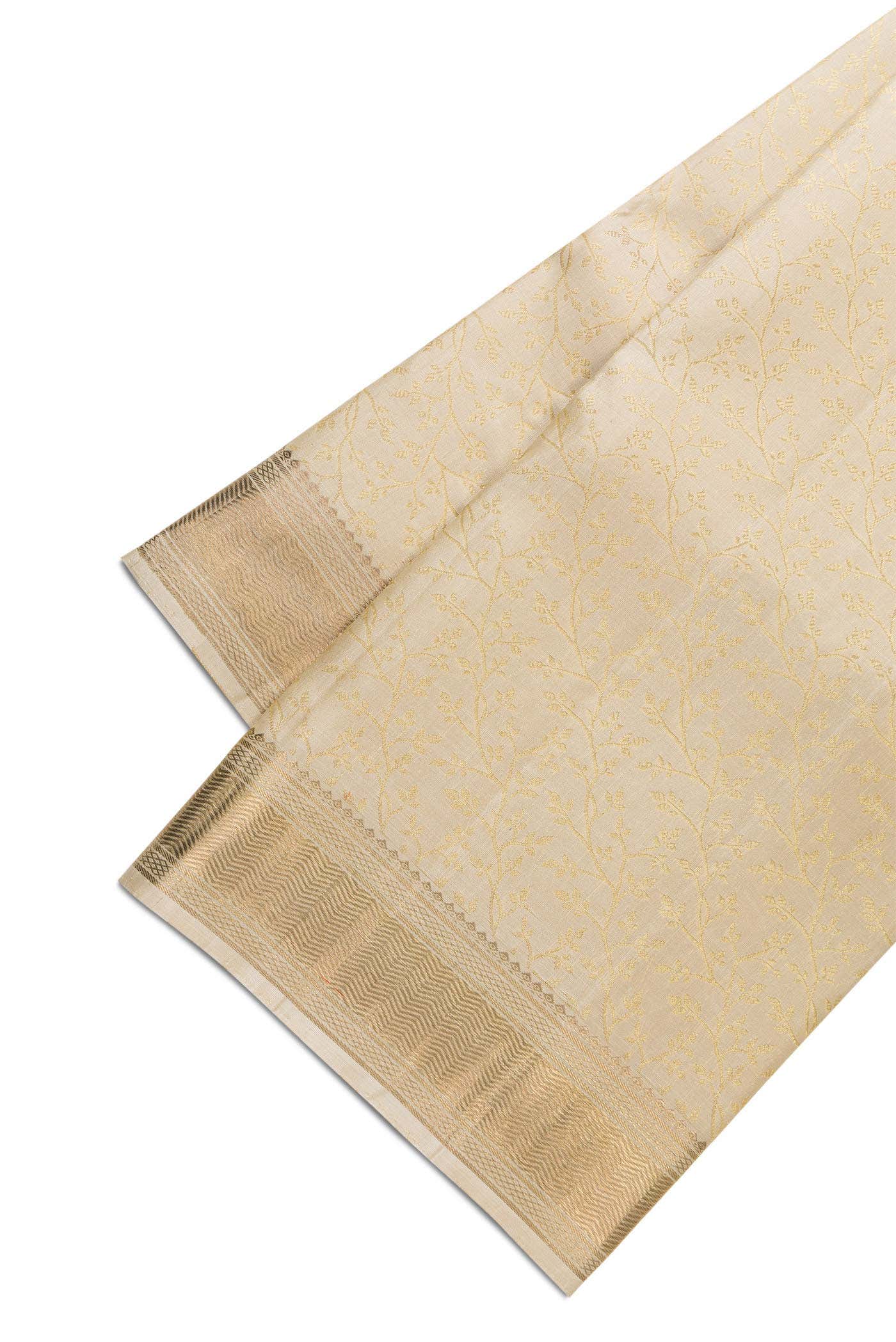 Gold Silk Dhoti With Angavastram (9X 5) Muzham