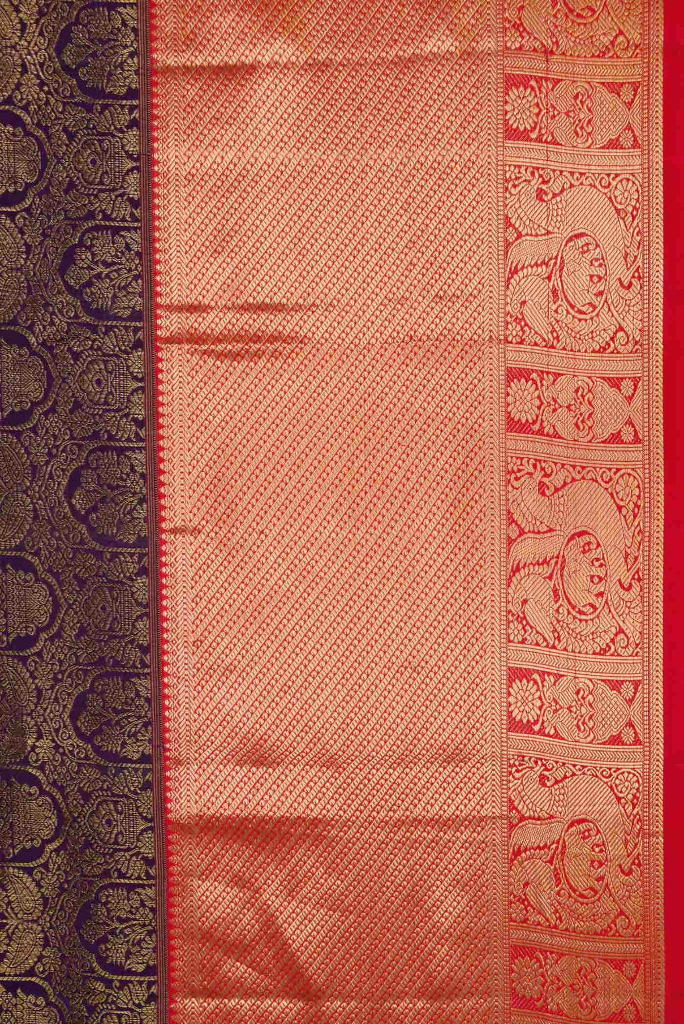Violet Dual Tone Kanchipuram Silk Saree
