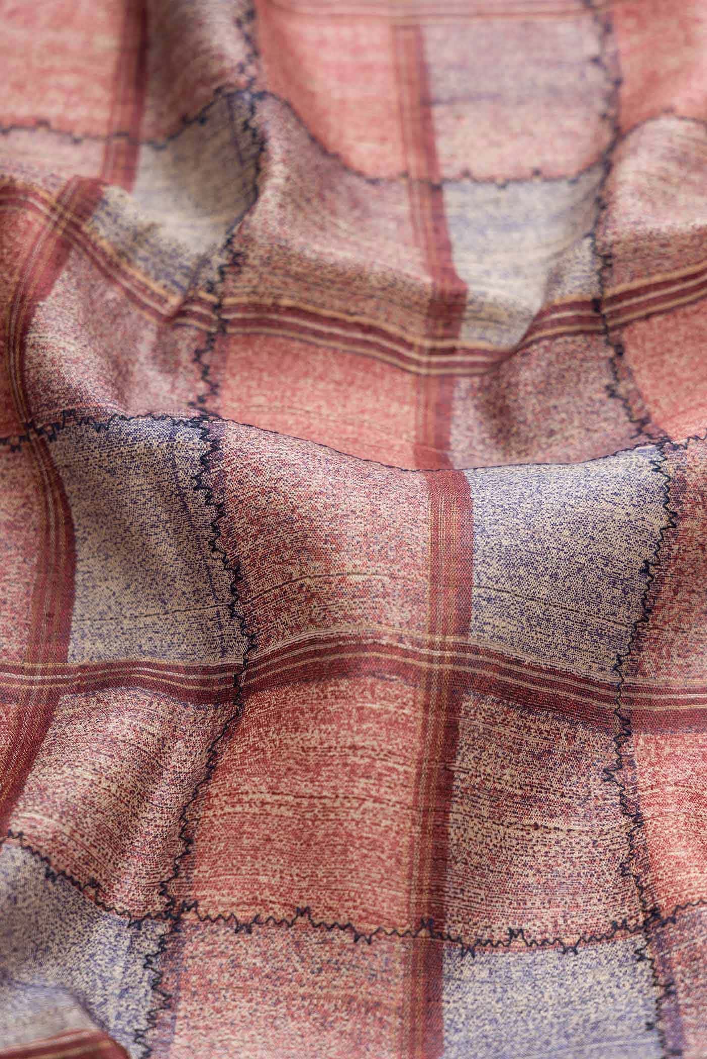Multi Tussar Silk Saree