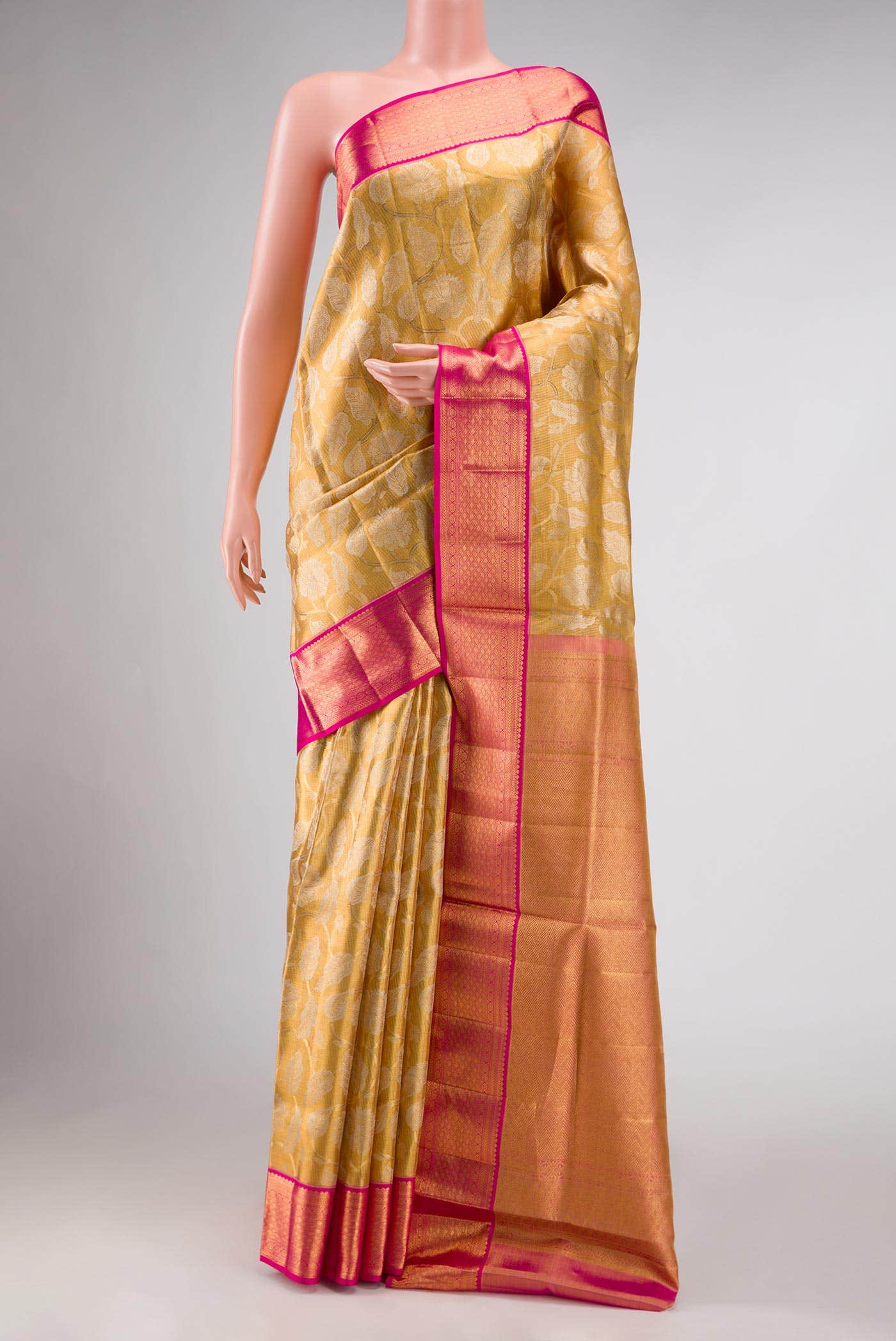 Gold Kanchipuram Tissue Silk Saree
