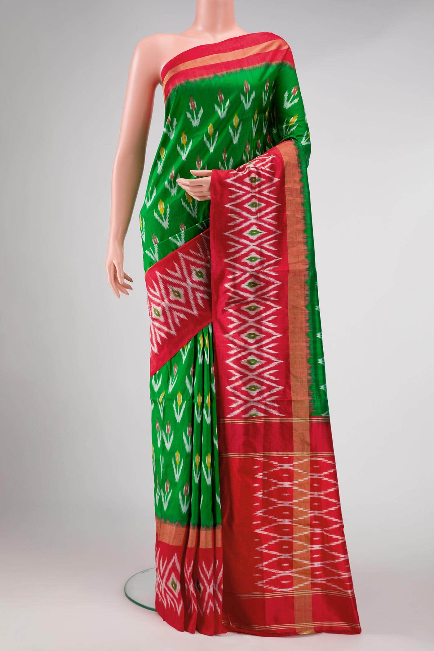 Green Pochampally Silk Saree