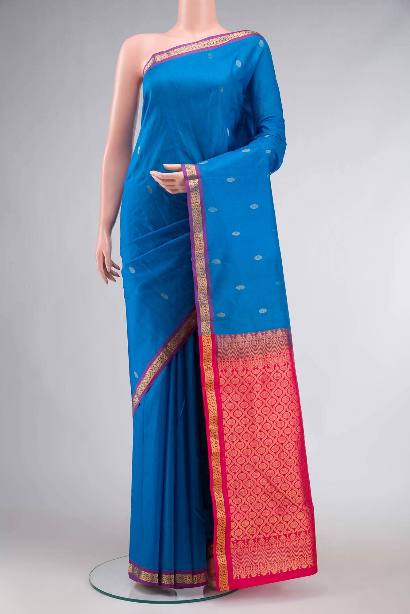 Blue Kanchipuram Silk Saree
