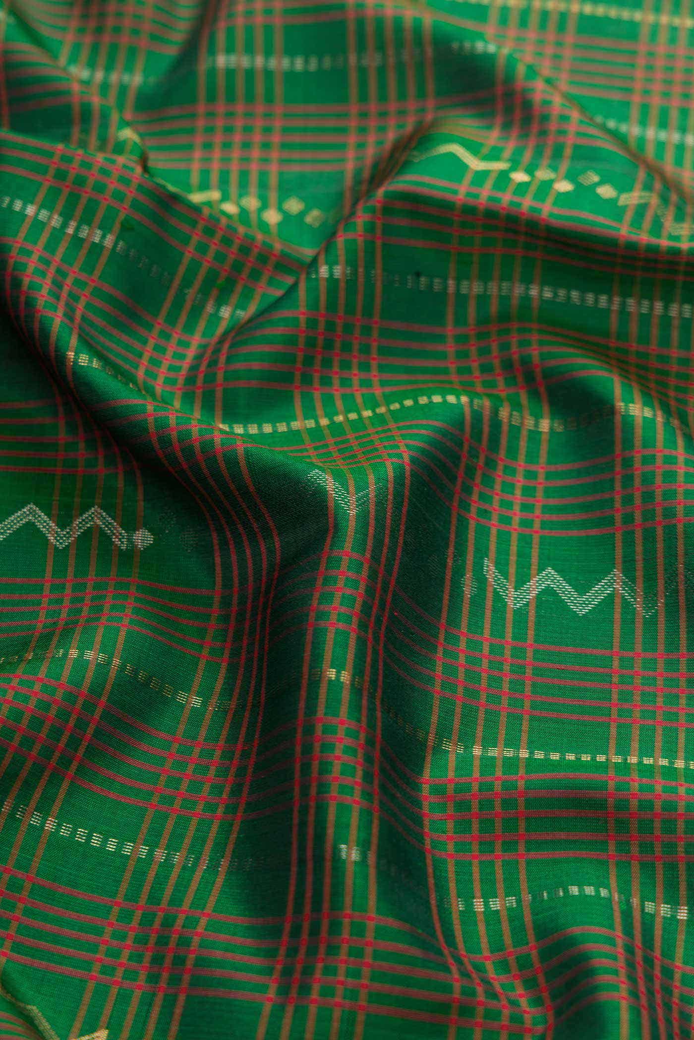 Green Dual Tone Soft Silk Saree