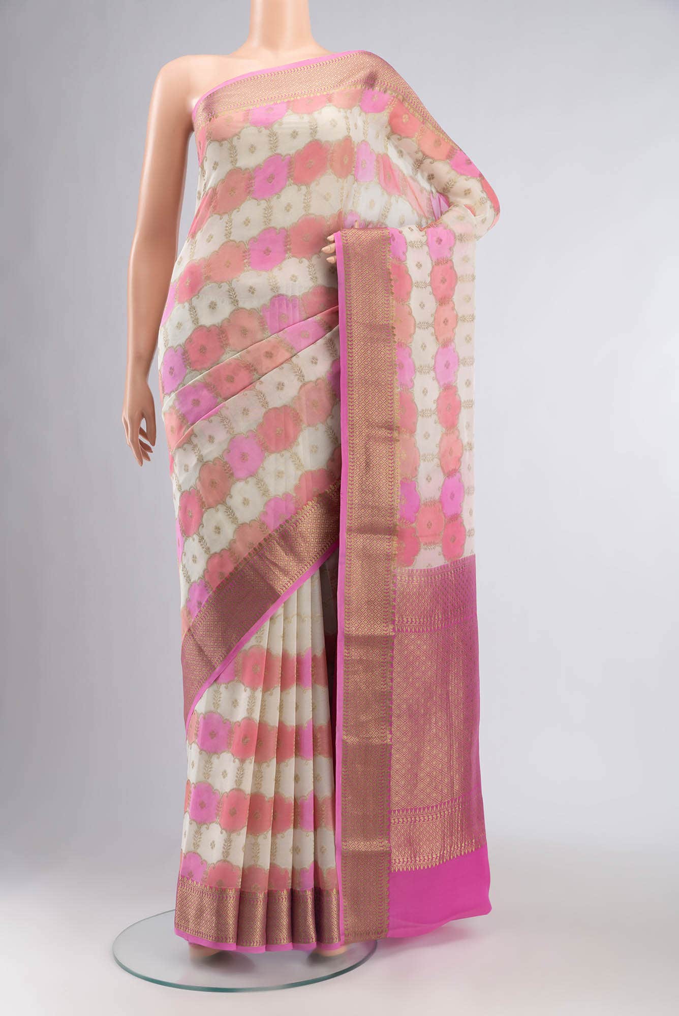 Multi Mysore Georgette Saree