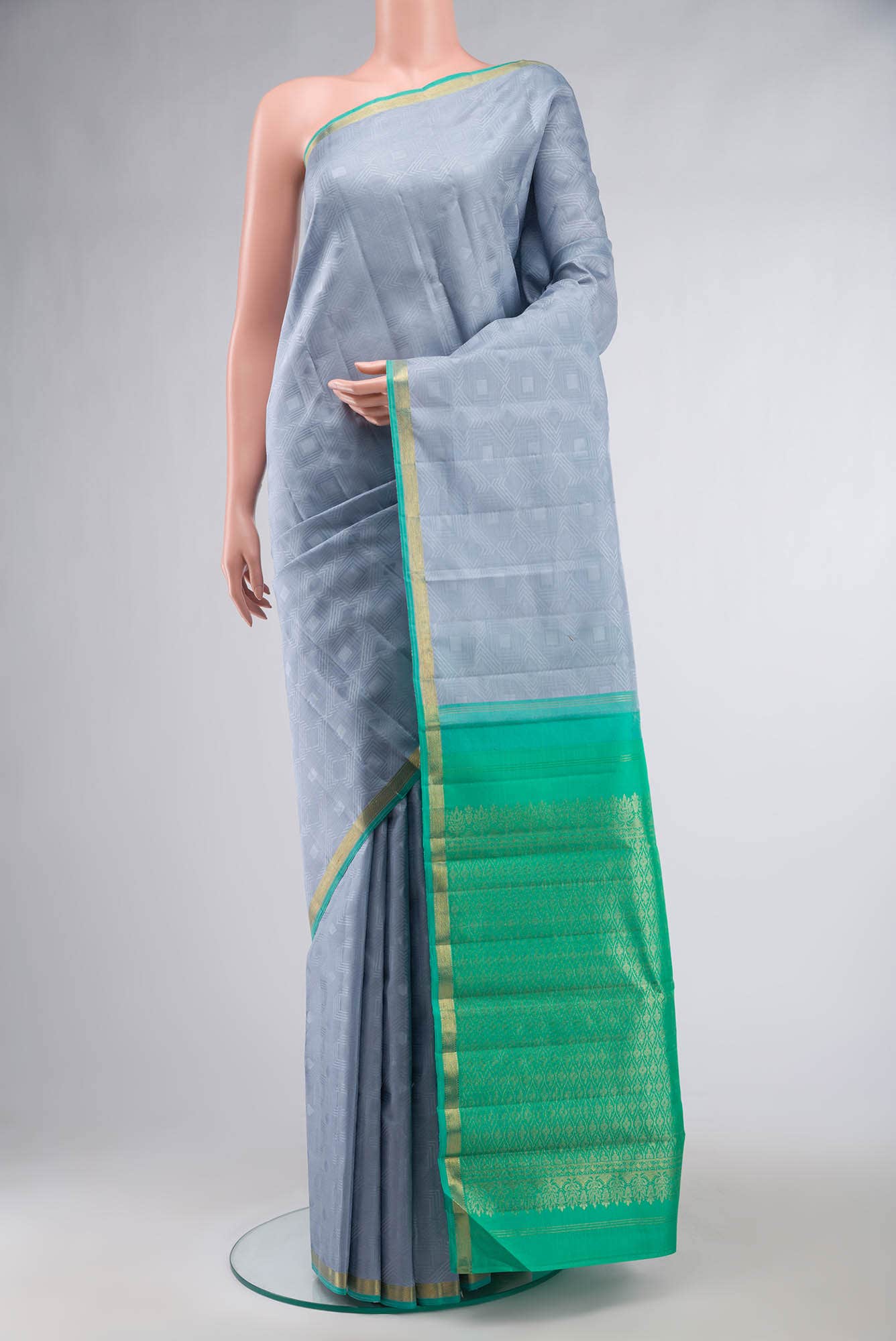 Blue Kanchipuram Silk Saree