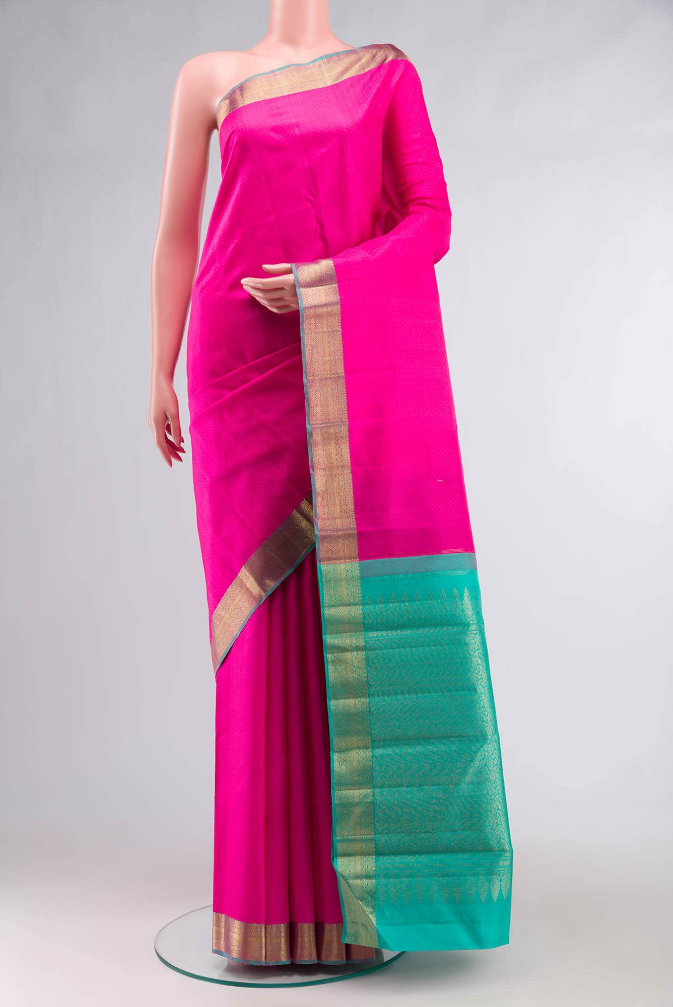 Pink Kanchipuram Silk Saree