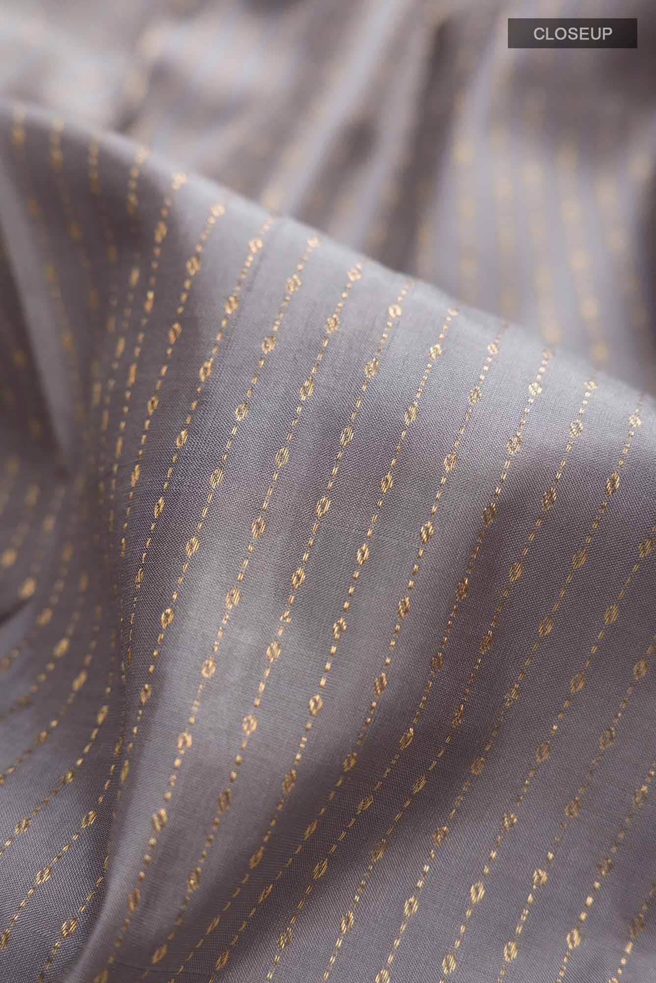 Grey Kanchipuram Silk Saree