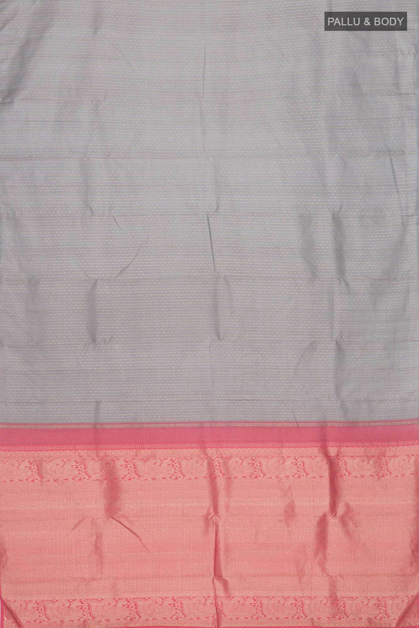 Grey Kanchipuram Silk Saree