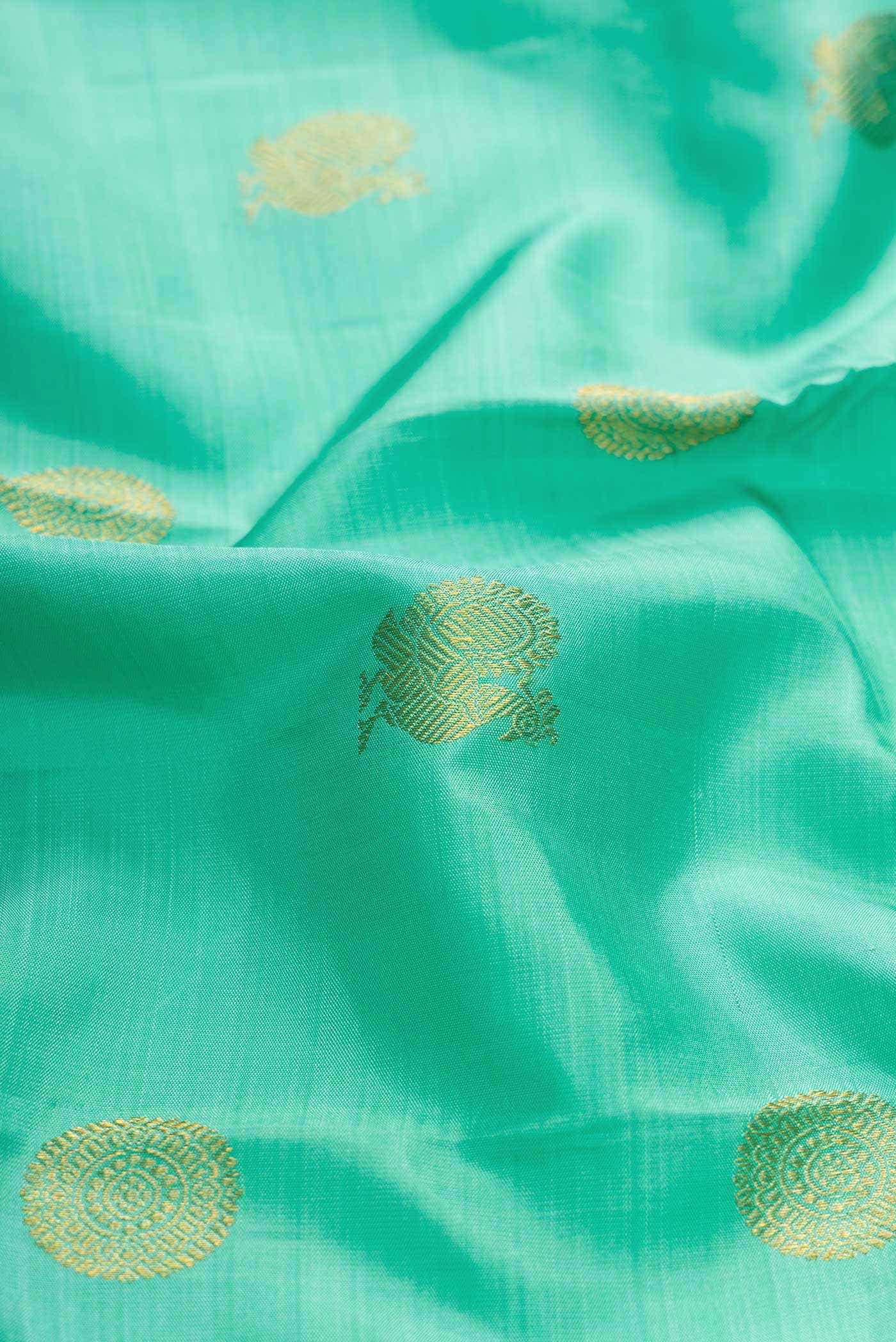 Sea Green Kanchipuram Silk Saree