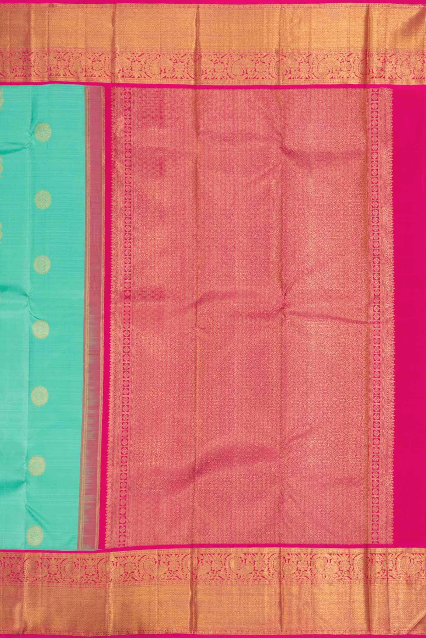 Sea Green Kanchipuram Silk Saree