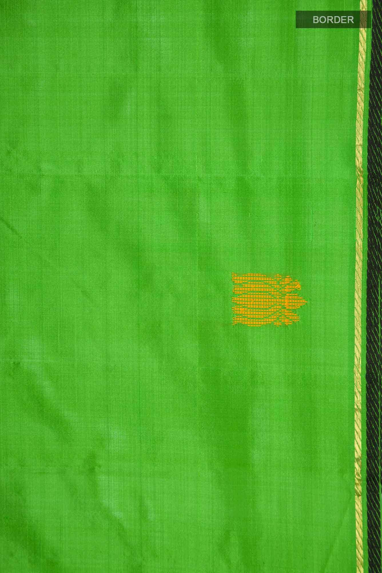 Parrot Green Kanchipuram Silk Saree