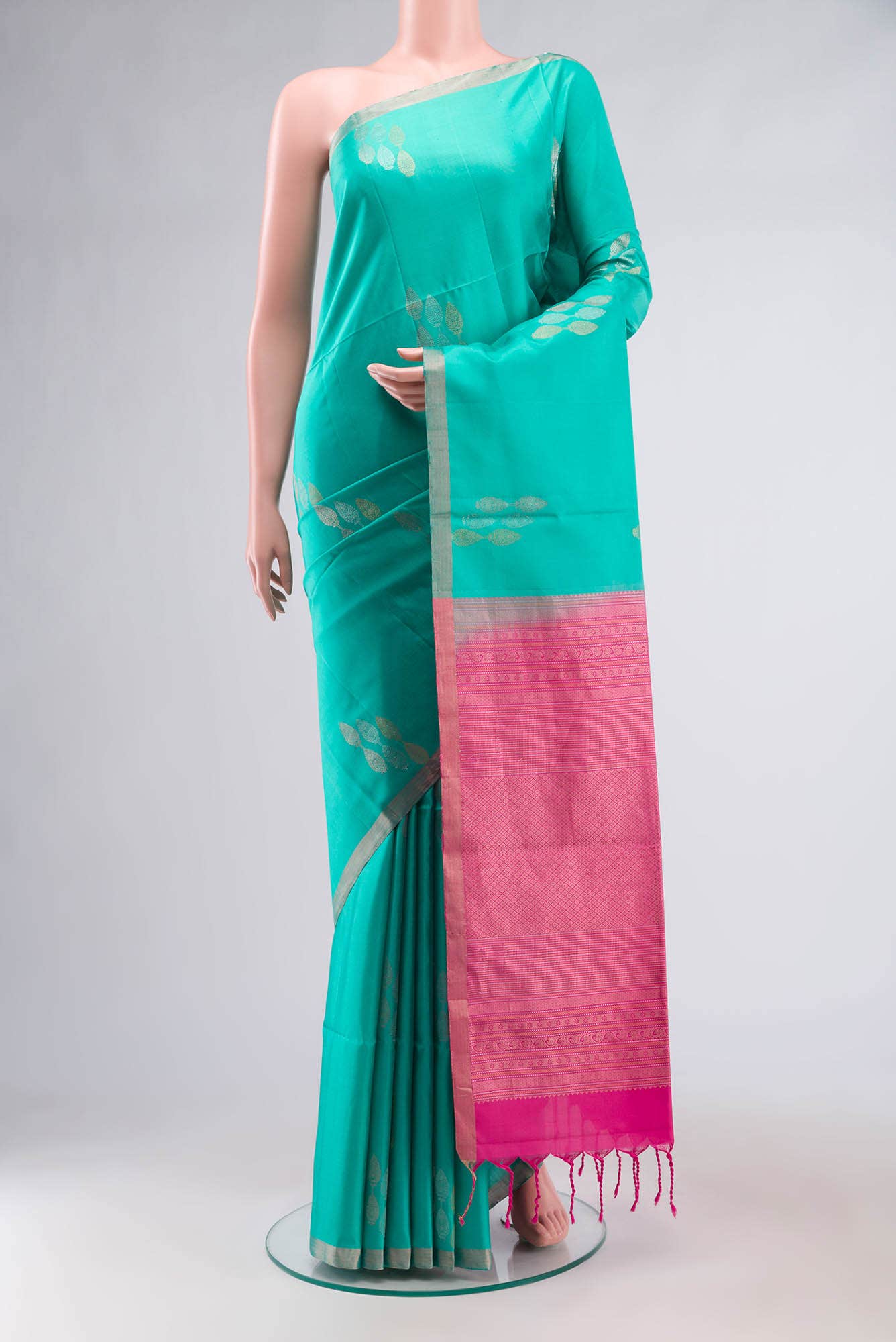 Turquoise Soft Silk Saree