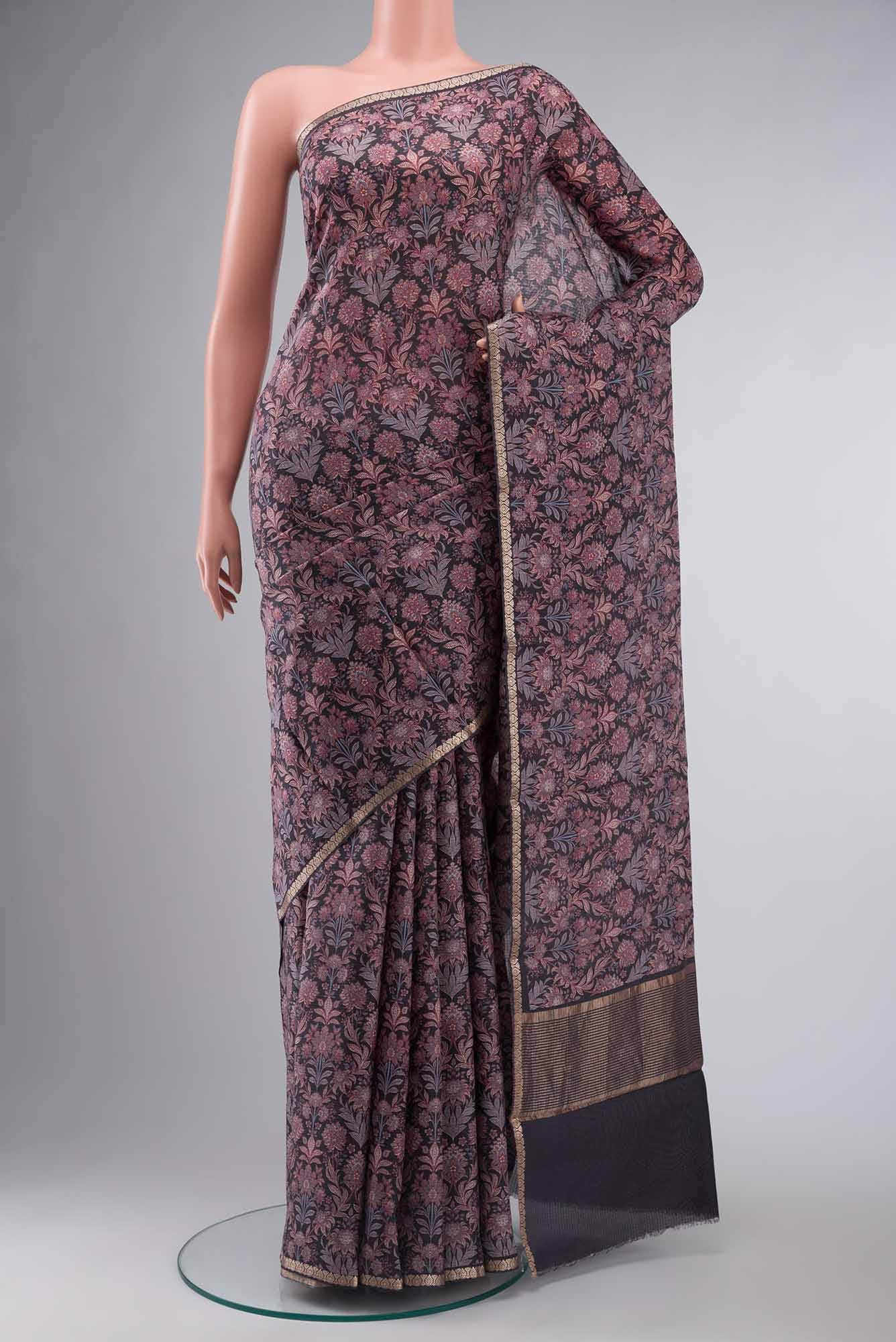 Black Kota Silk Saree