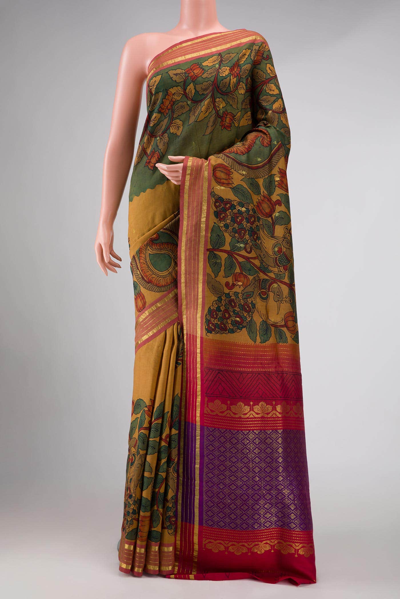 Multi Kanchipuram Silk Saree