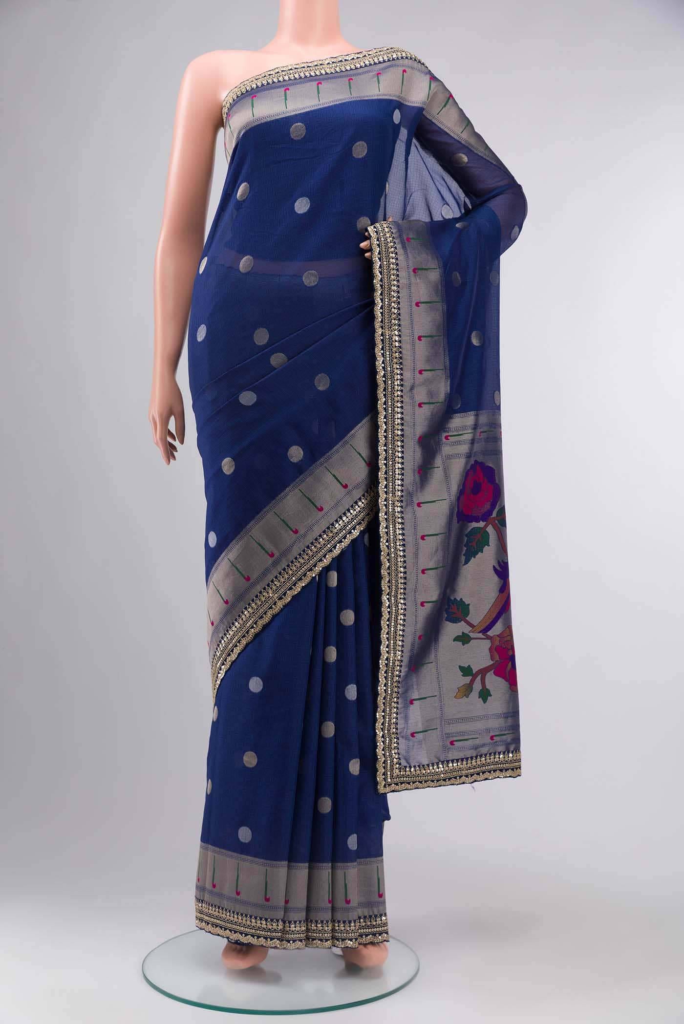 Blue Kota Silk Saree