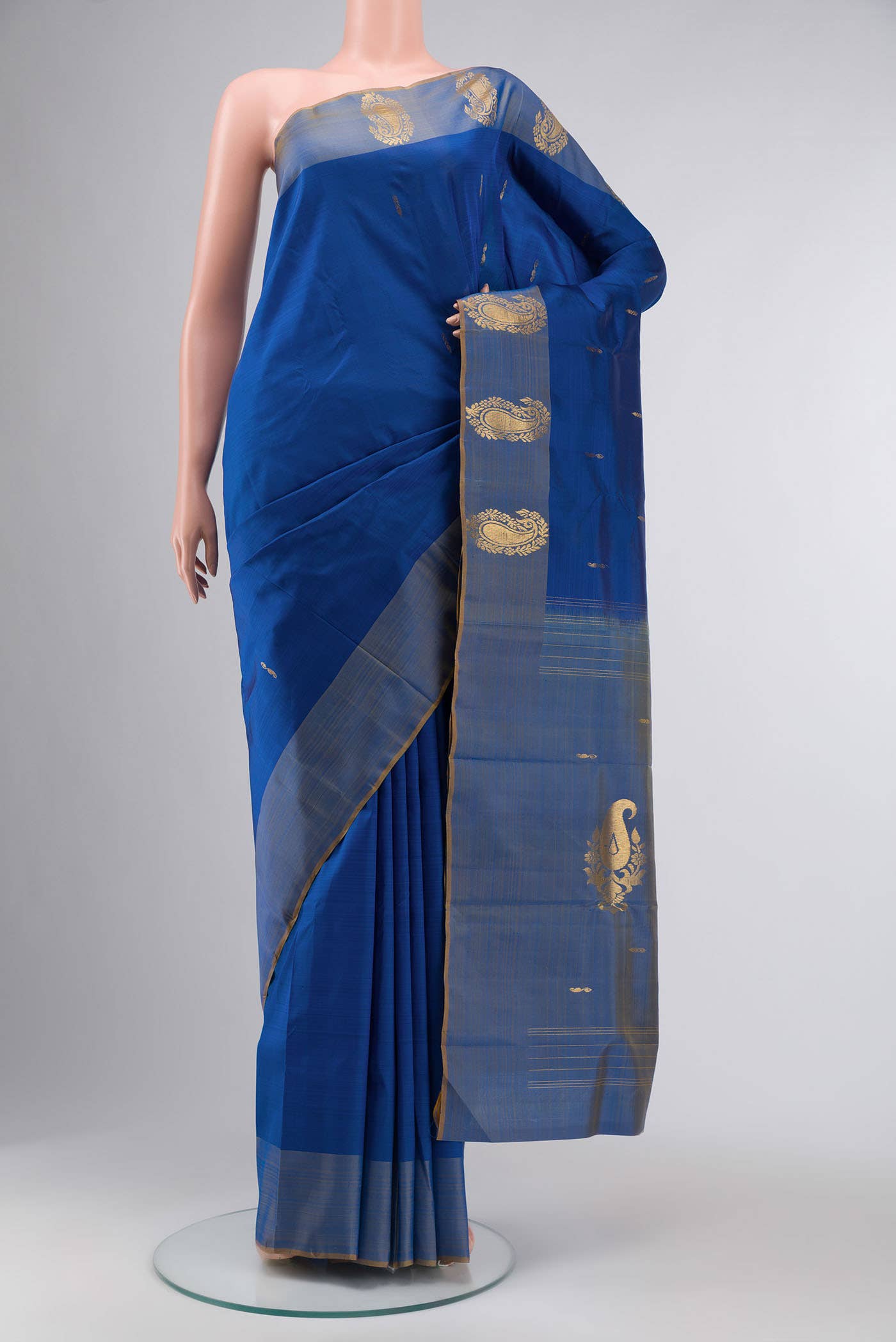Blue Kanchipuram Silk Saree