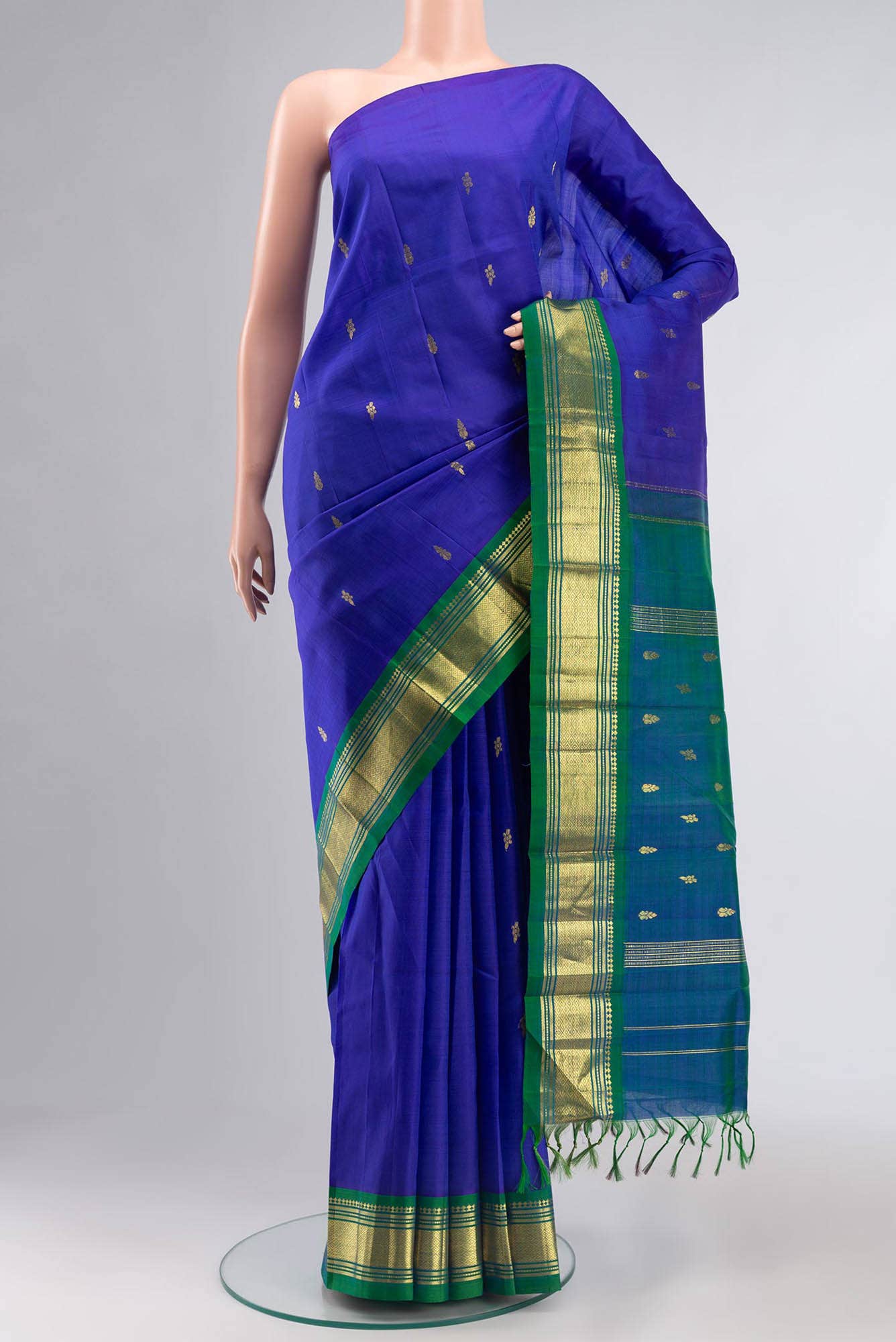 Blue Kanchipuram Silk Saree
