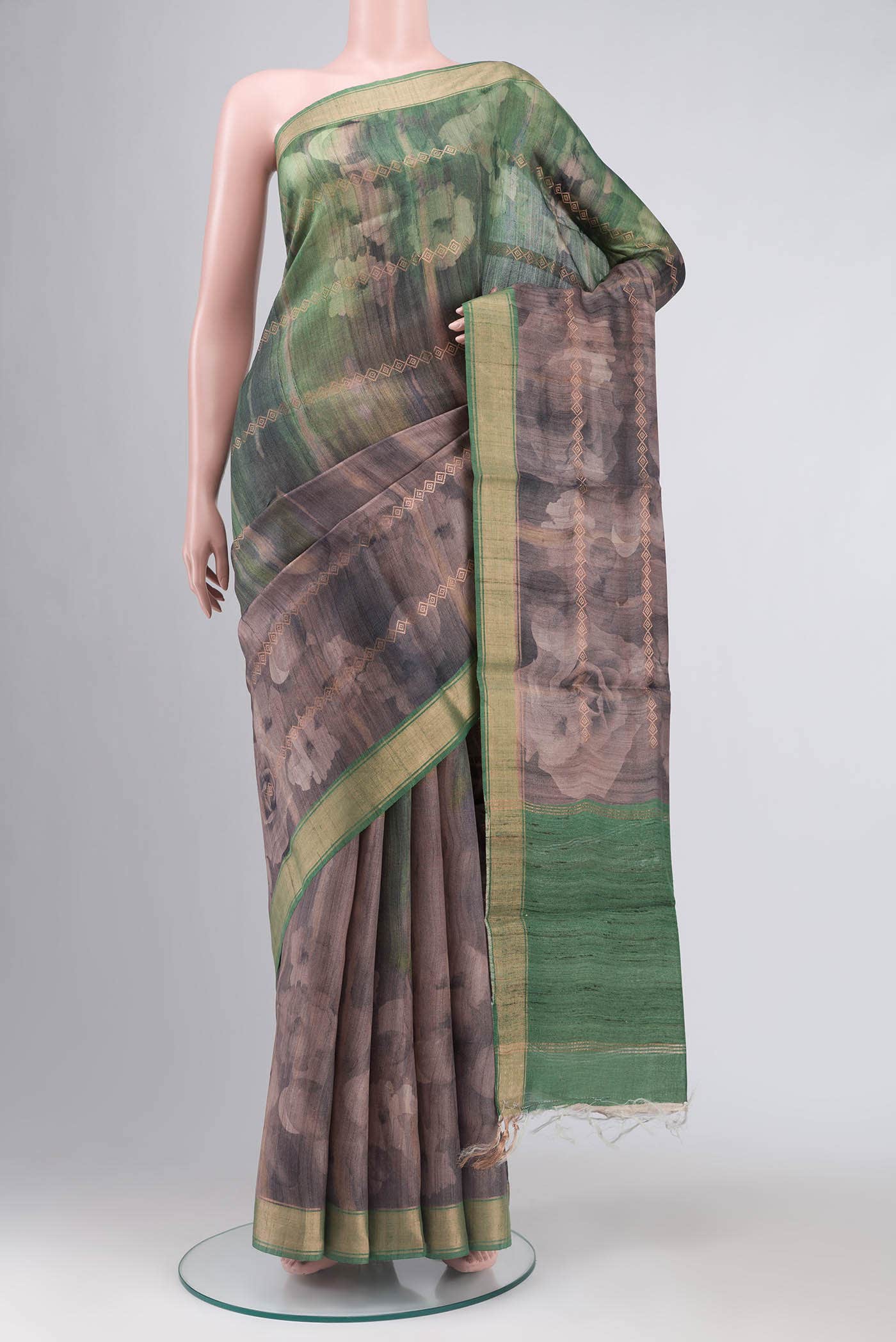 Multi Bhagalpuri Tussar Silk Saree