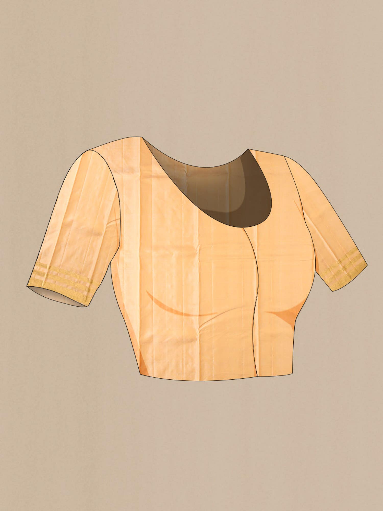 Sandal Kanchipuram Silk Saree