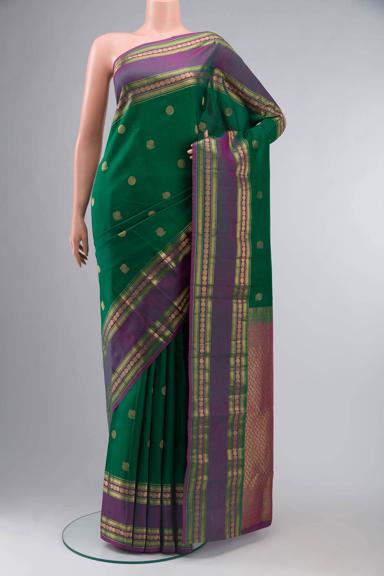 Green Tussar Silk Saree